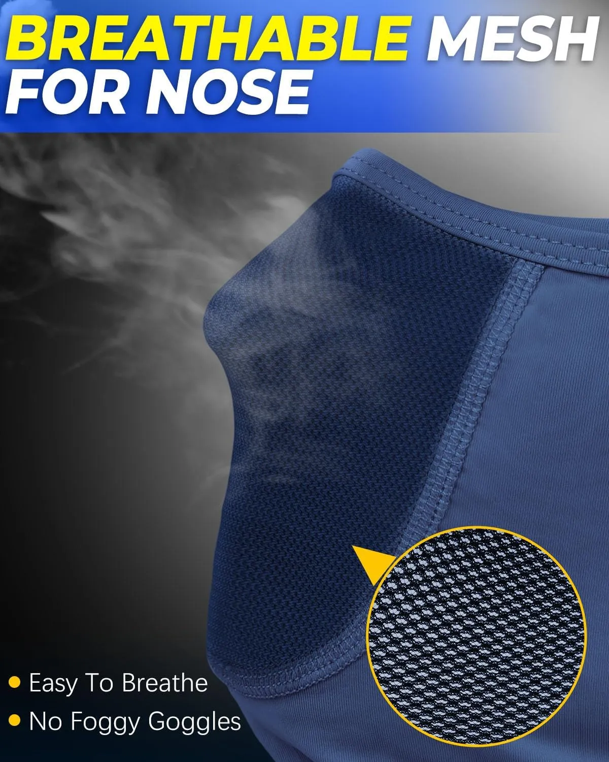 3-in-1 Cooling Breathable Balaclava Face Mask with Nose Mesh Sun UV Protection Hood Full Head Cover Men Women Hiking Outdoor