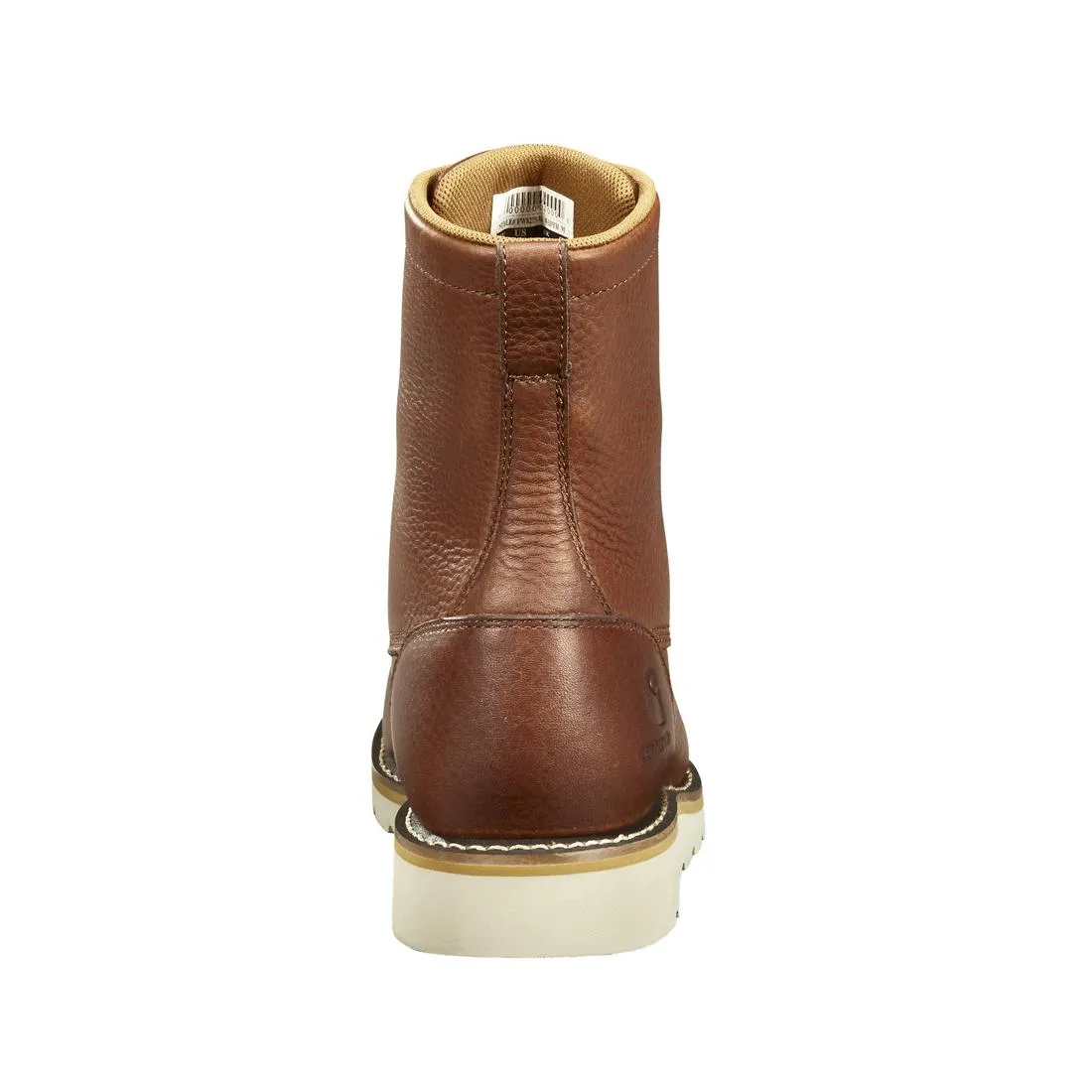 8" Waterproof Moc Wedge Steel Toe Work Boot Red Brown