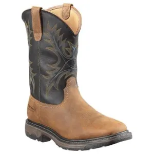 Ariat Mens Aged Bark WorkHog Wide Square Toe Waterproof Steel Toe Work Boot