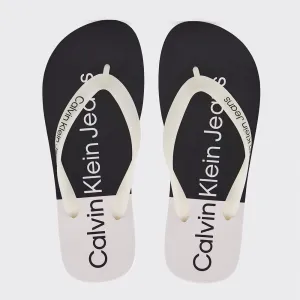 Beach Flip Flops - Black & White