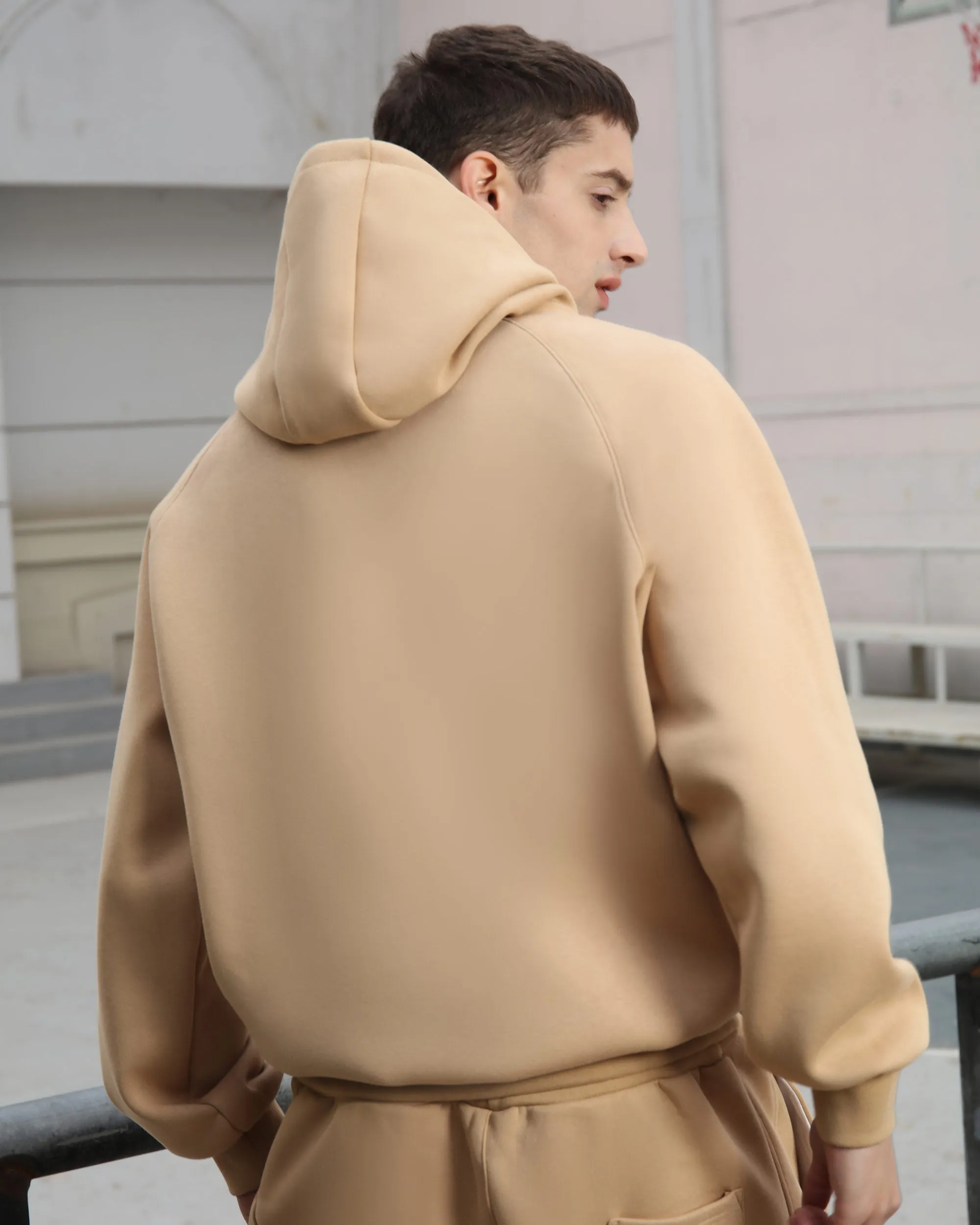 Casual Hoodie and Sweatpants Two Pieces Khaki-Mexico Local Delivery