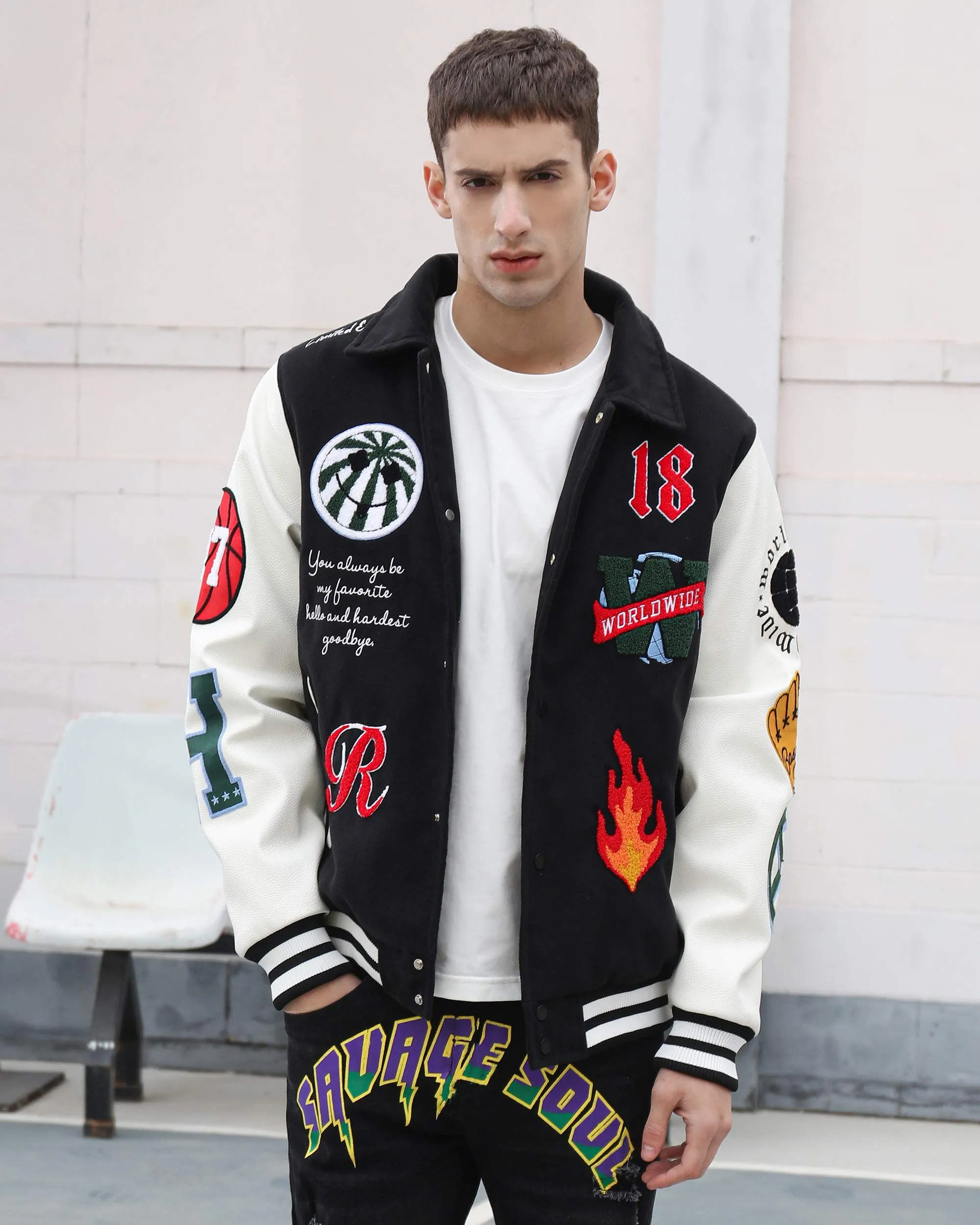 Classic Varsity Baseball Jacket-Mexico Local Delivery