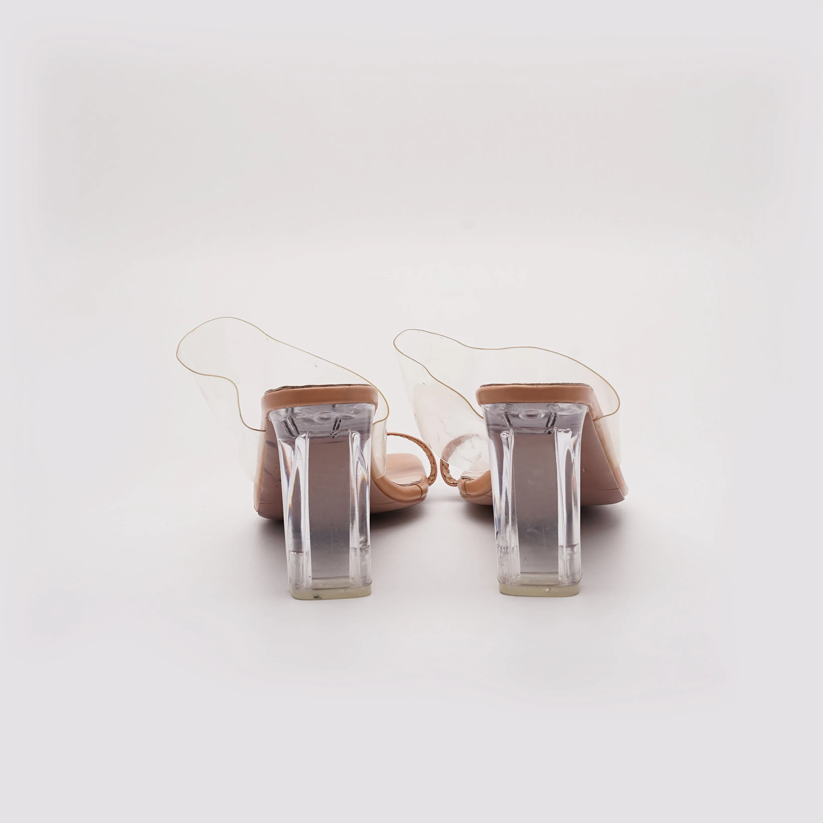 Daifhun Block Transparent Block Heel