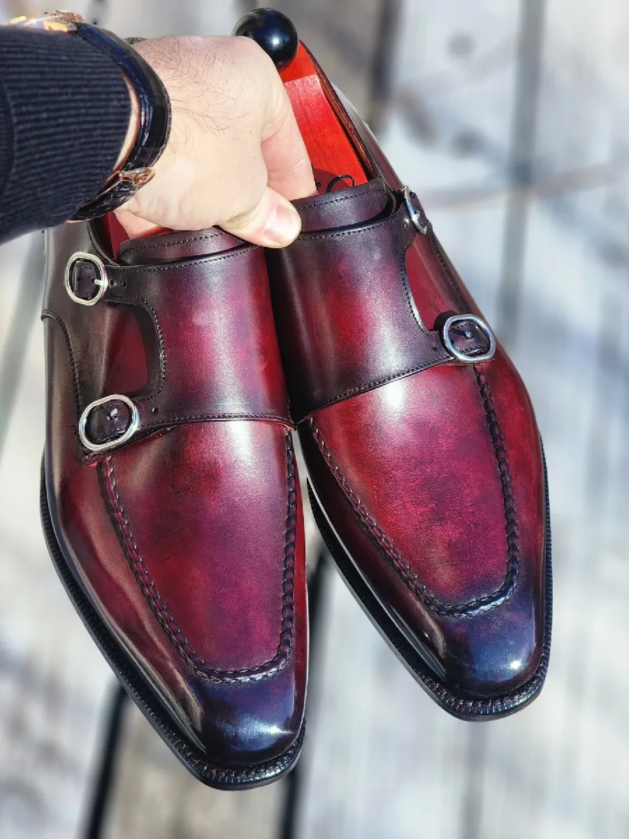 Double Buckle Monk Shoes