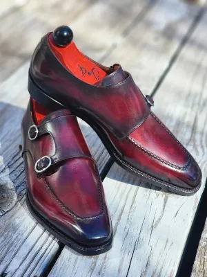 Double Buckle Monk Shoes