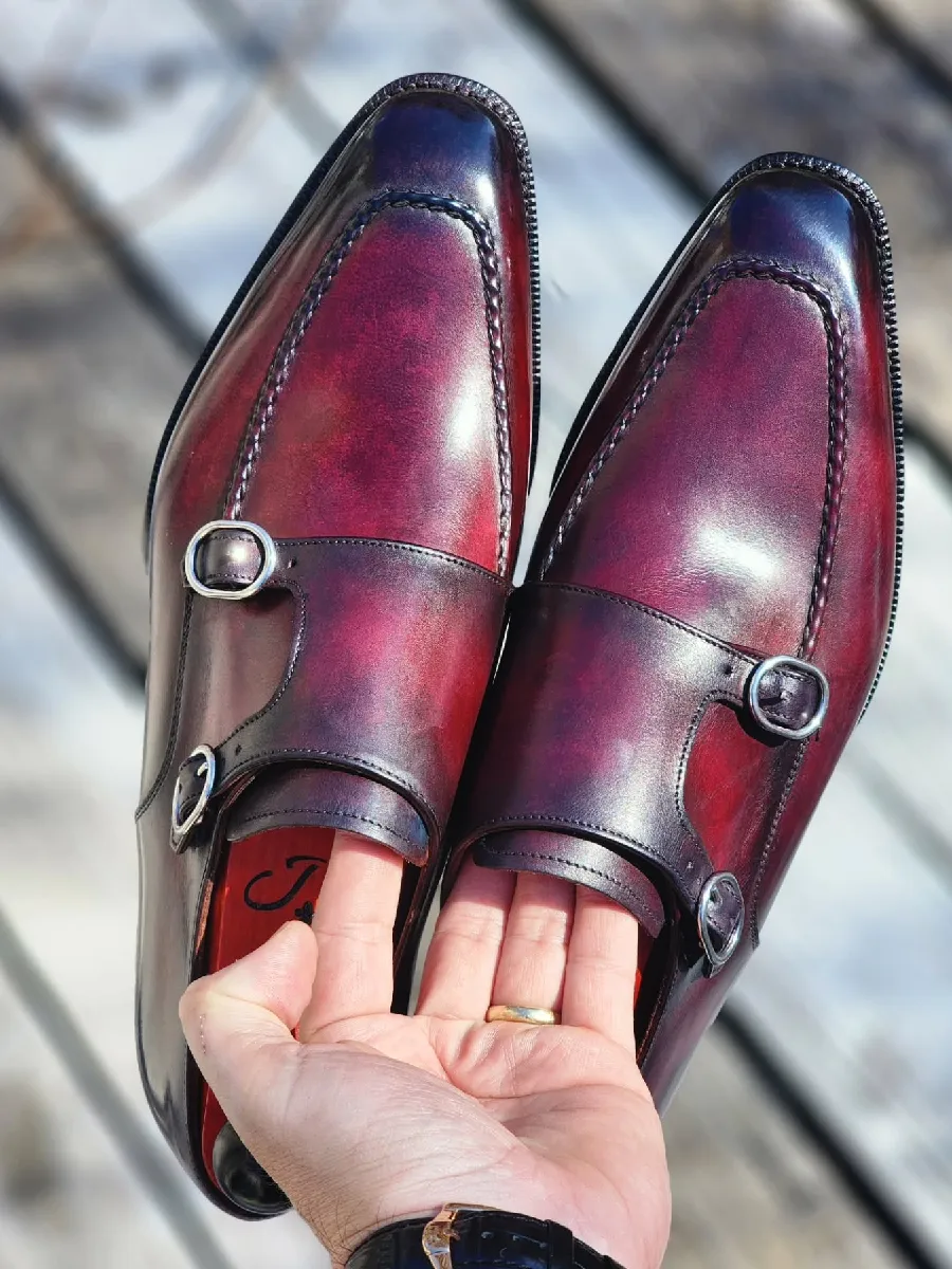 Double Buckle Monk Shoes