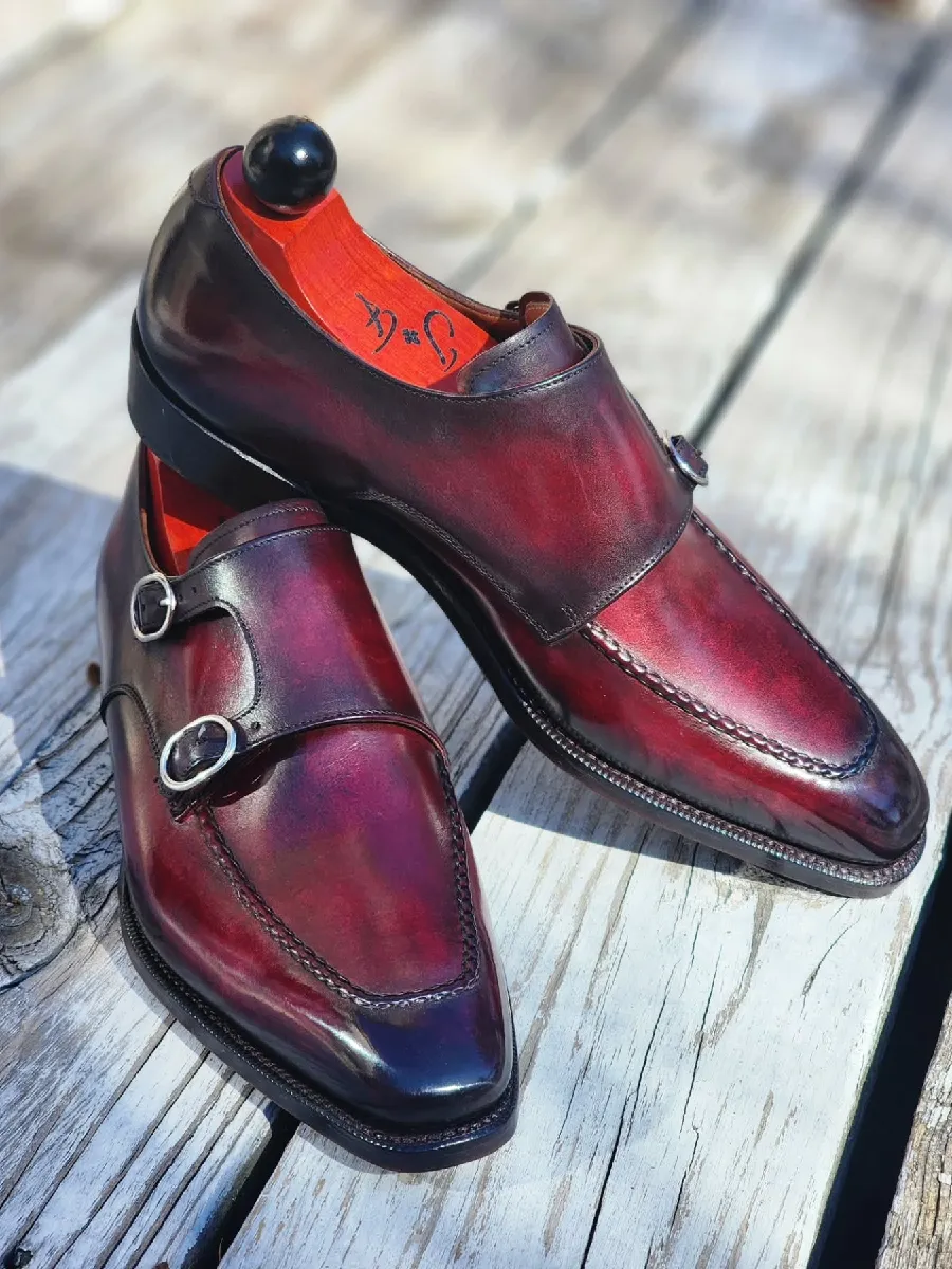 Double Buckle Monk Shoes