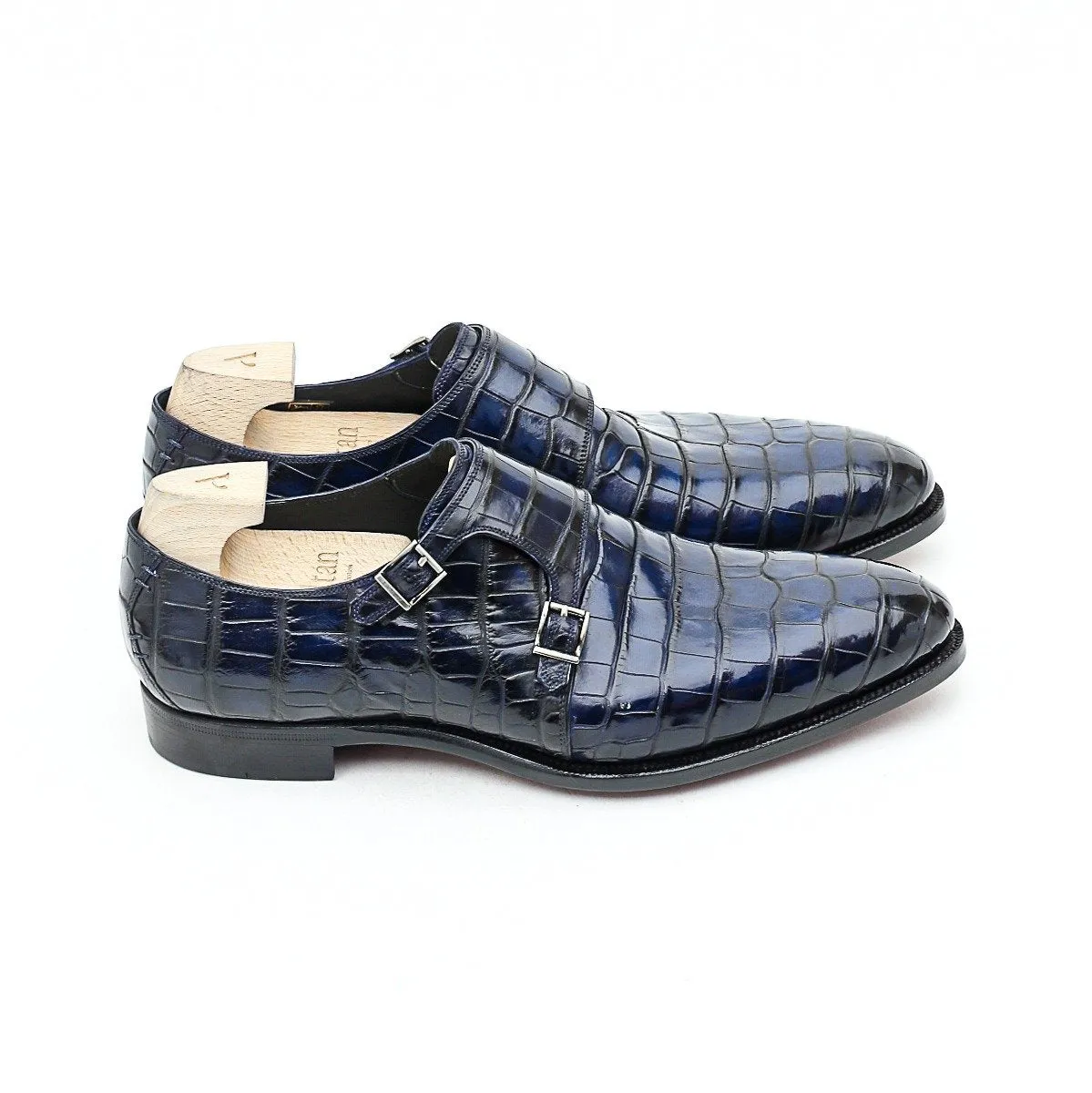 Double Monk Strap Maxim in Alligator