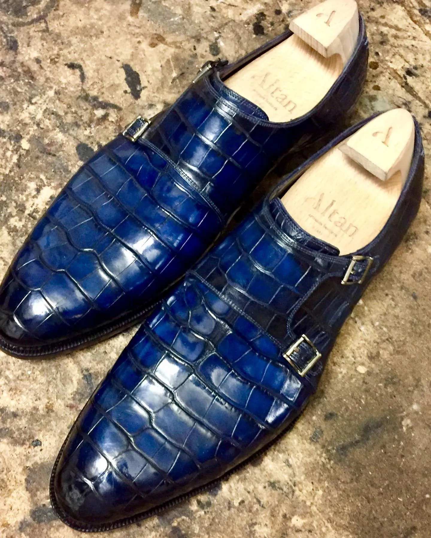 Double Monk Strap Maxim in Alligator