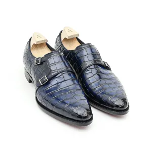 Double Monk Strap Maxim in Alligator