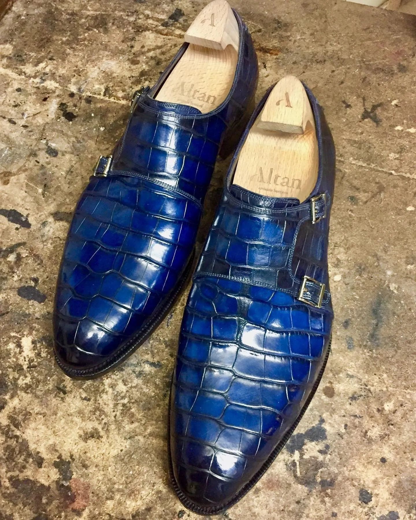 Double Monk Strap Maxim in Alligator