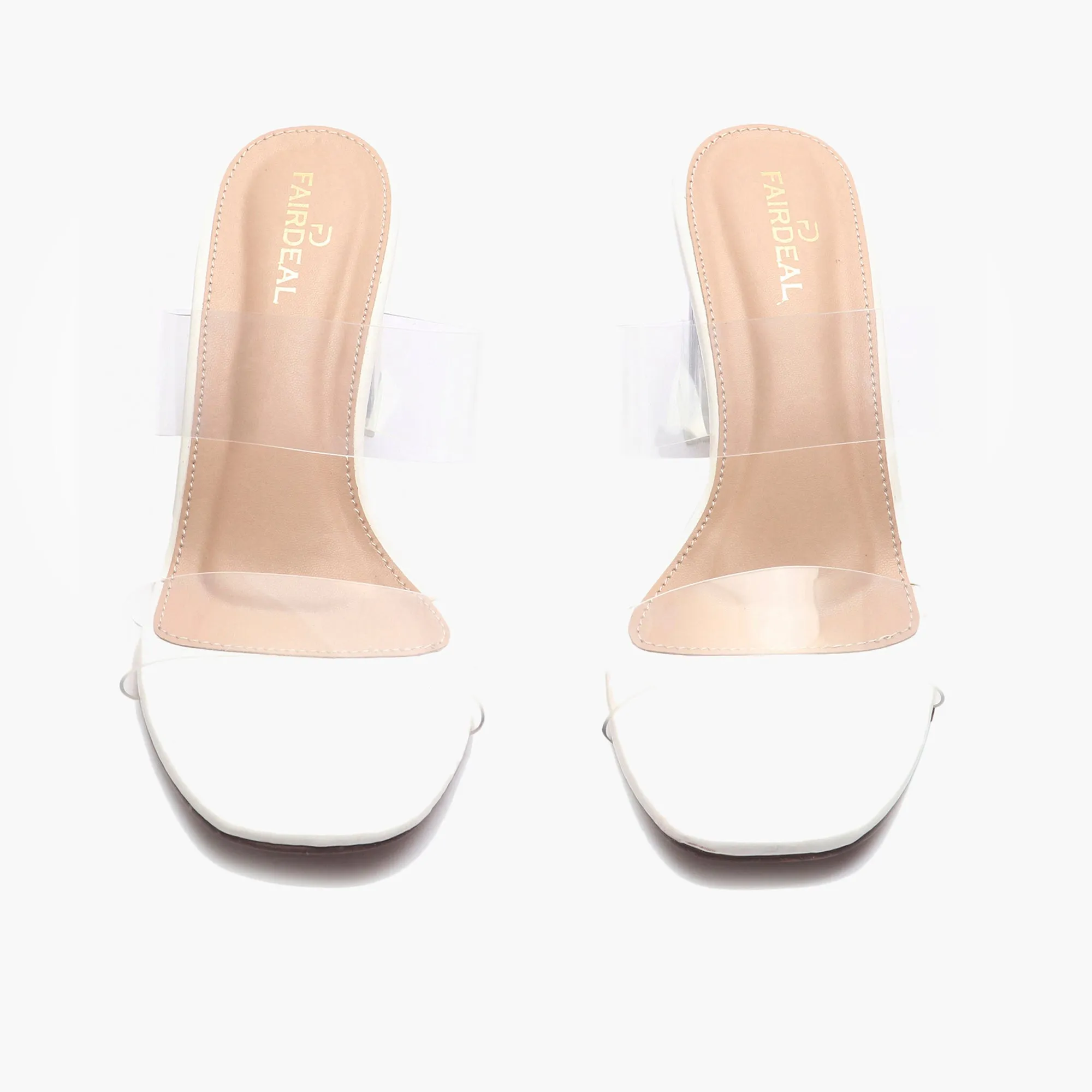 Double Strap Acrylic Heel Sandals