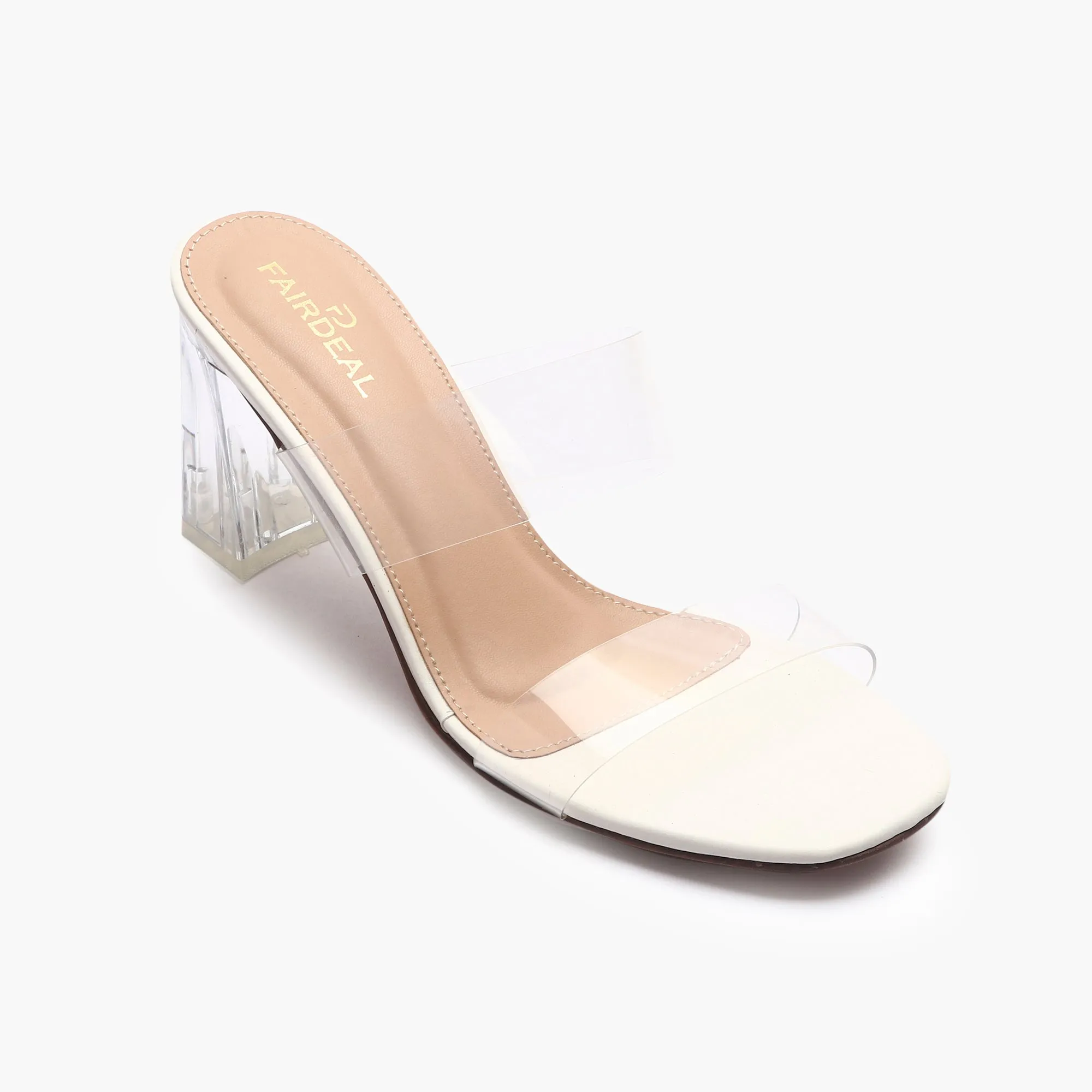 Double Strap Acrylic Heel Sandals