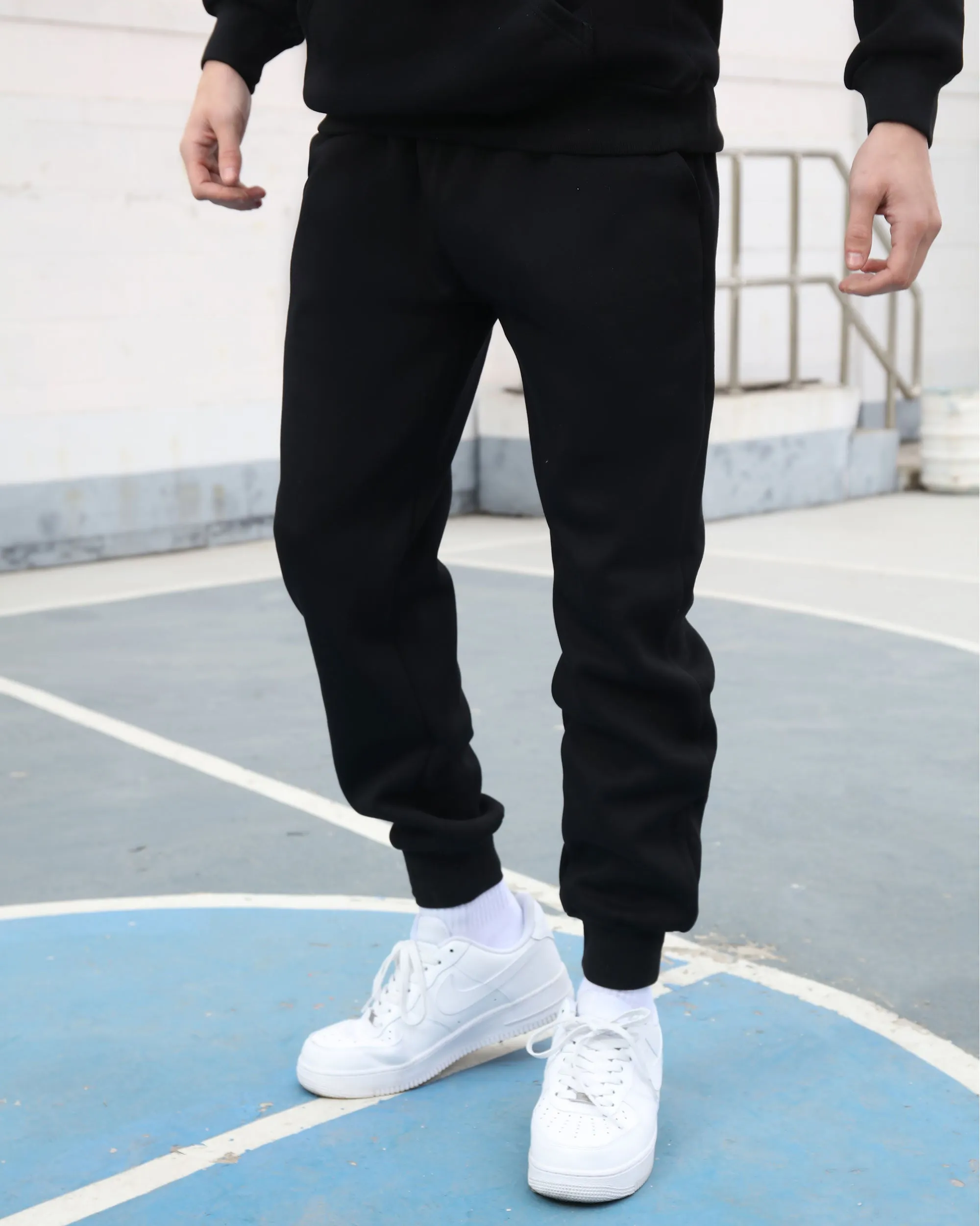 Effortless Style Hoodie & Jogger Set Black-Mexico Local Delivery