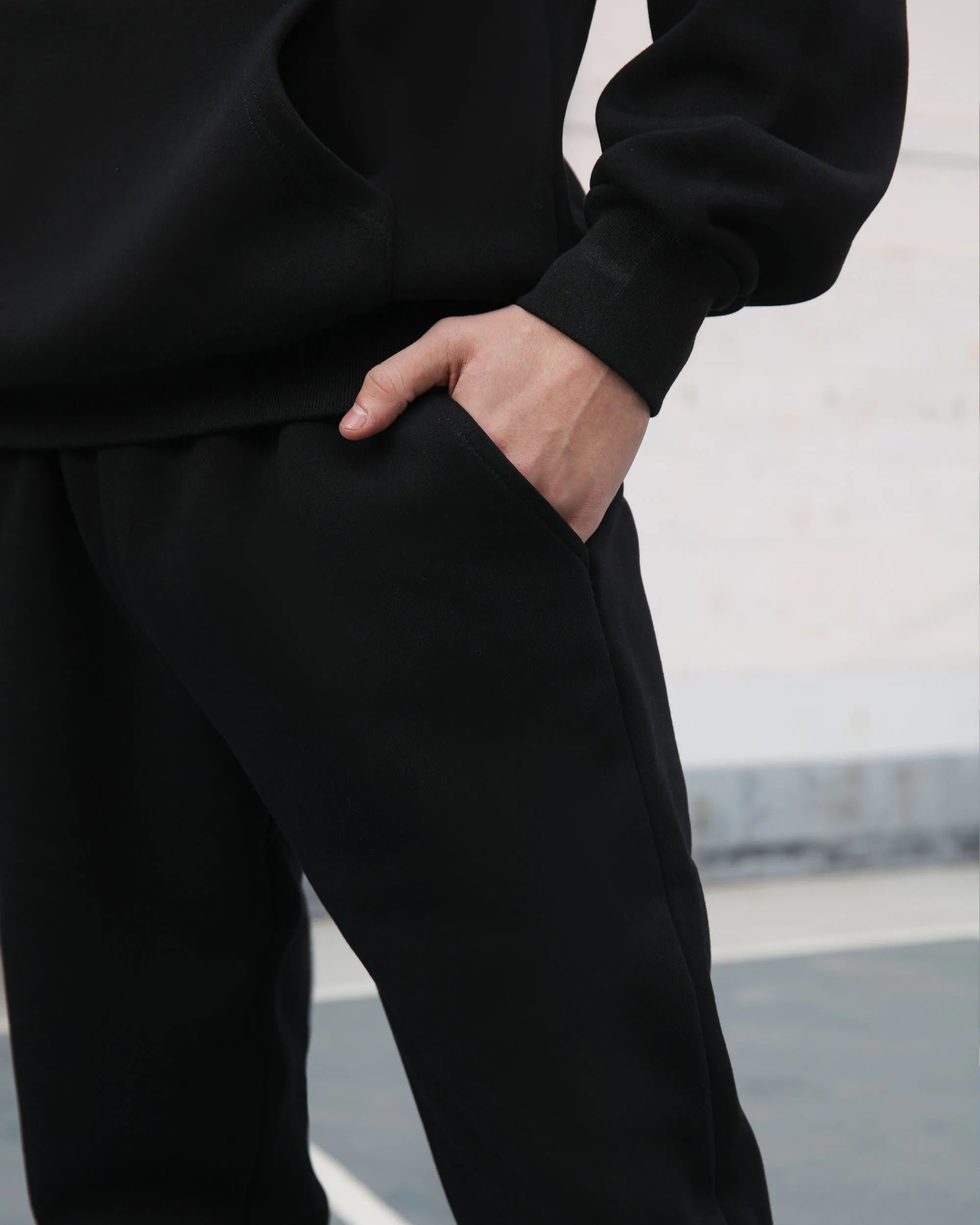 Effortless Style Hoodie & Jogger Set Black-Mexico Local Delivery