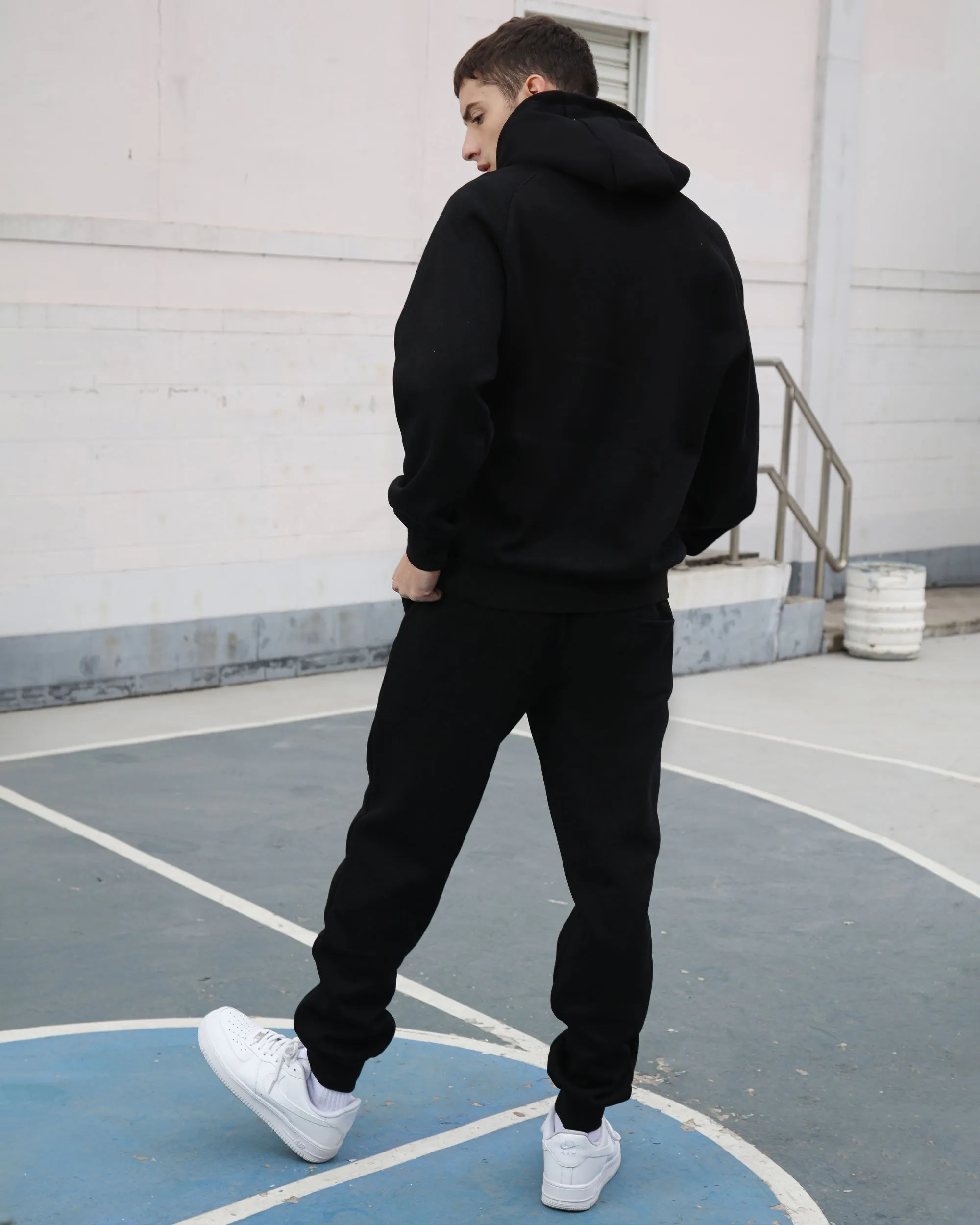 Effortless Style Hoodie & Jogger Set Black-Mexico Local Delivery