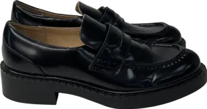H&M Black Leather Loafers UK 6 EU 39 👠