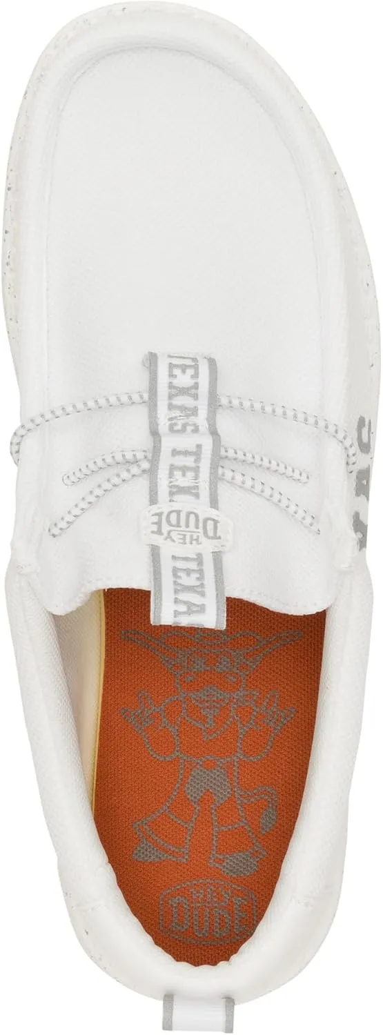 HEYDUDE Wally Collegiate Whites, Men??s Shoes, Men's Slip-on Loafers, Comfortable & Light-Weight
