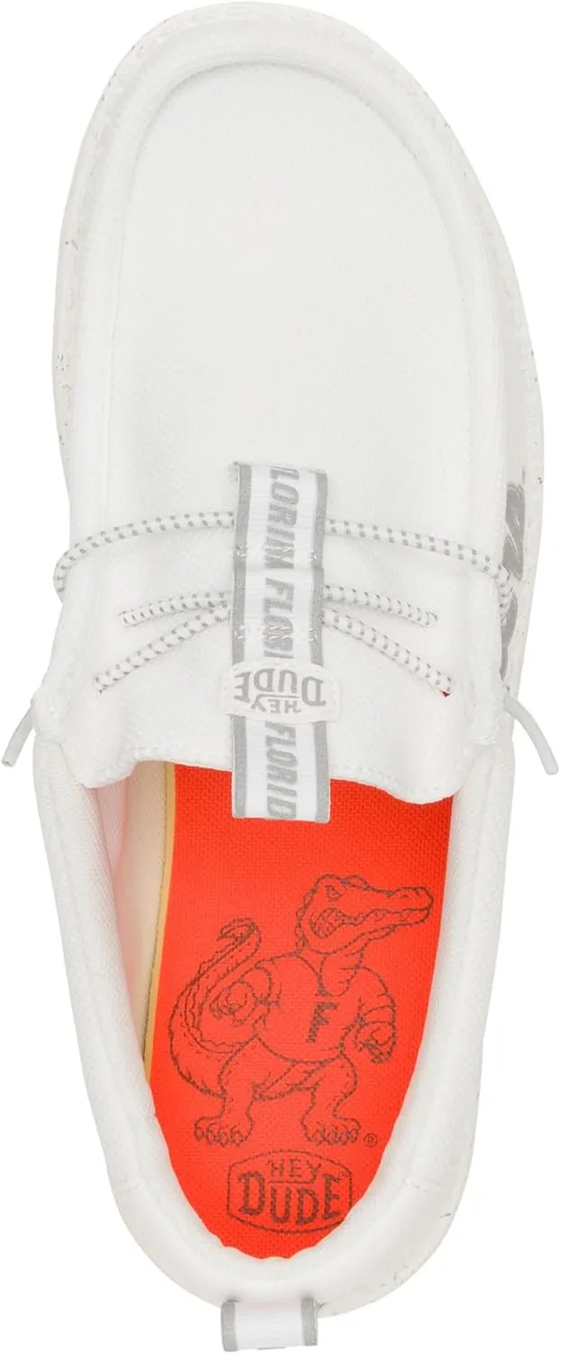HEYDUDE Wally Collegiate Whites, Men??s Shoes, Men's Slip-on Loafers, Comfortable & Light-Weight