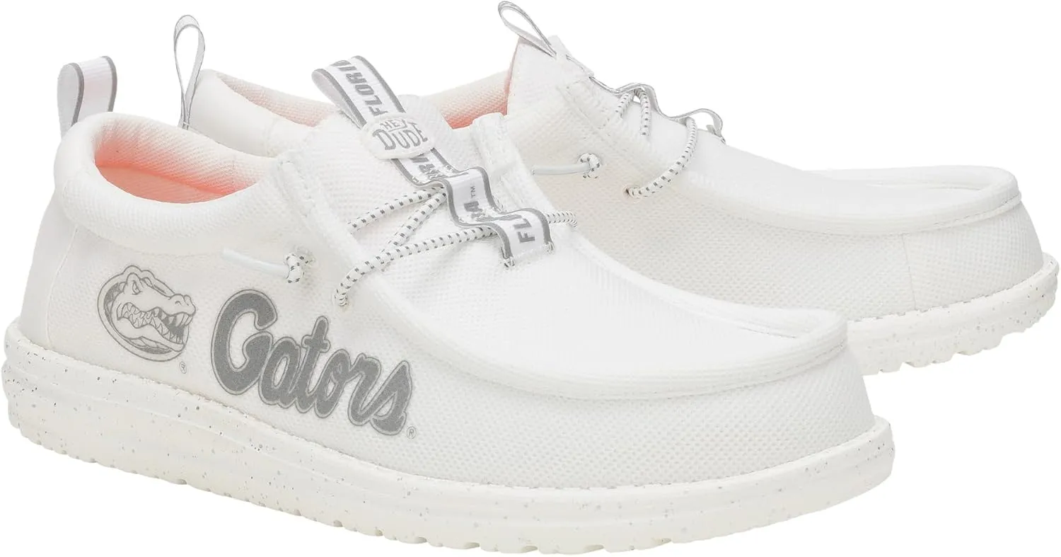 HEYDUDE Wally Collegiate Whites, Men??s Shoes, Men's Slip-on Loafers, Comfortable & Light-Weight