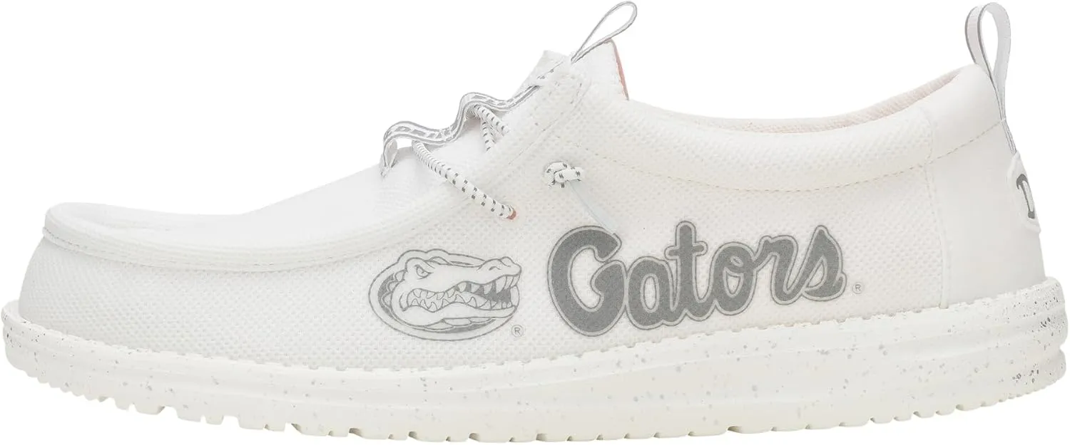 HEYDUDE Wally Collegiate Whites, Men??s Shoes, Men's Slip-on Loafers, Comfortable & Light-Weight