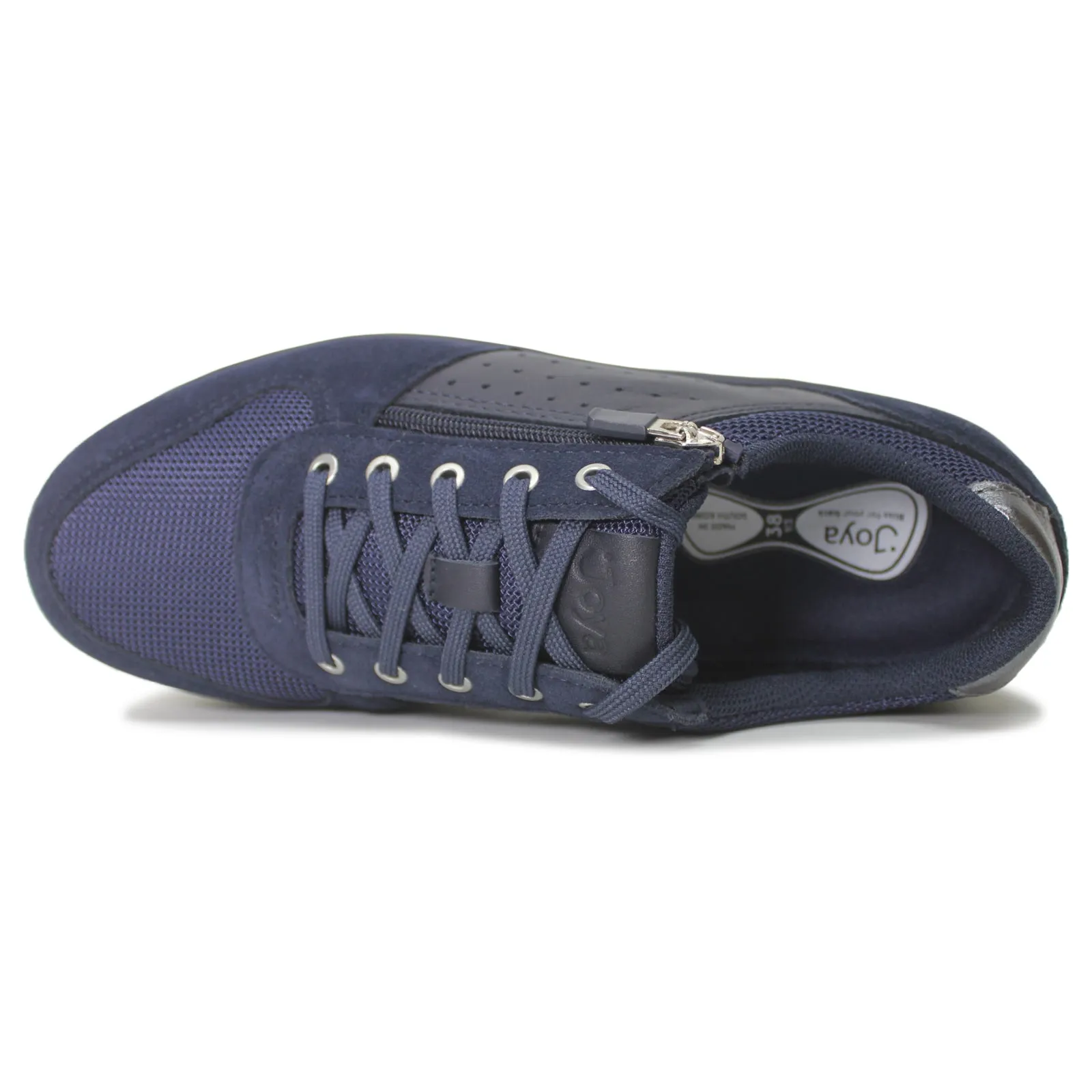 Joya Dynamo Zip Leather Textile Women's Low Top Trainers