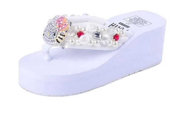 Kawaii Fashion Y2K Aesthetic Hello Kitty Platform Sandals Slides