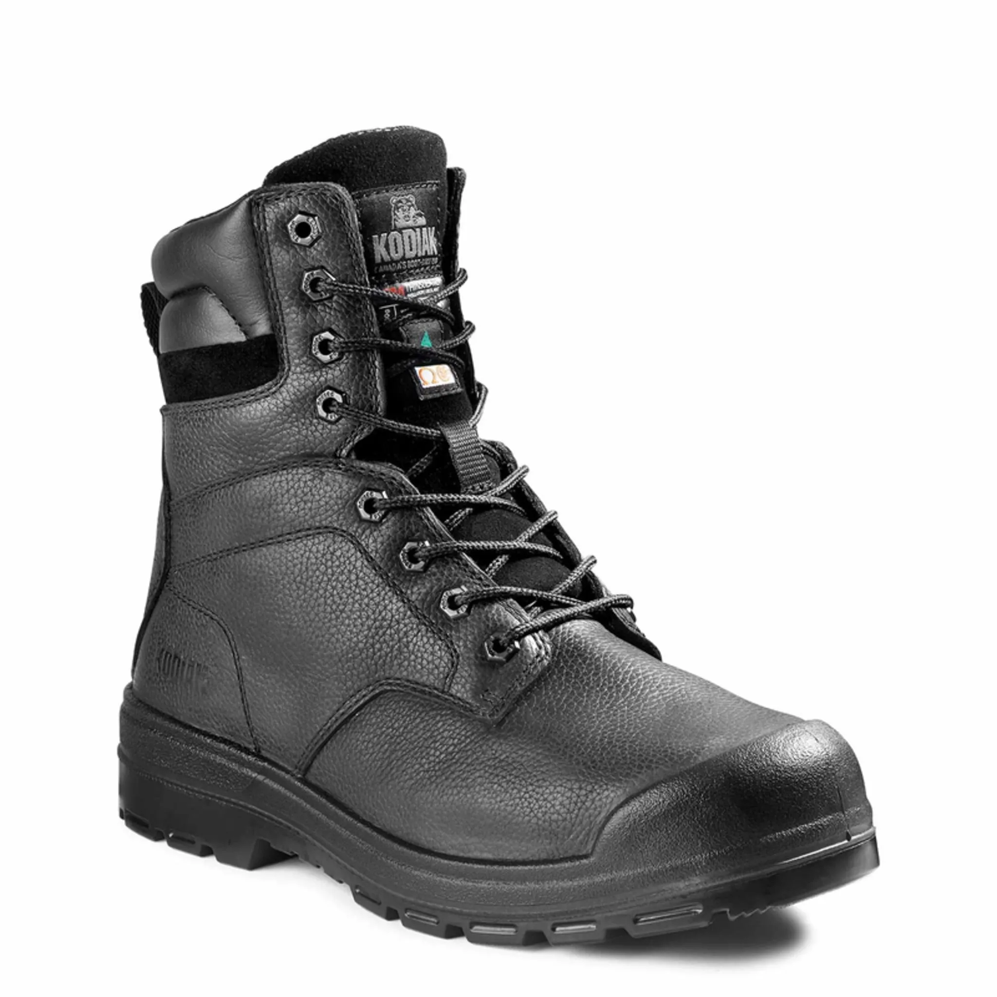 Kodiak Men's 8" Greb Steel Toe Safety Work Boots – Full Grain Leather, Thinsulate Insulation, Slip & Oil Resistant Outsole, CSA Approved | Sizes 7-15