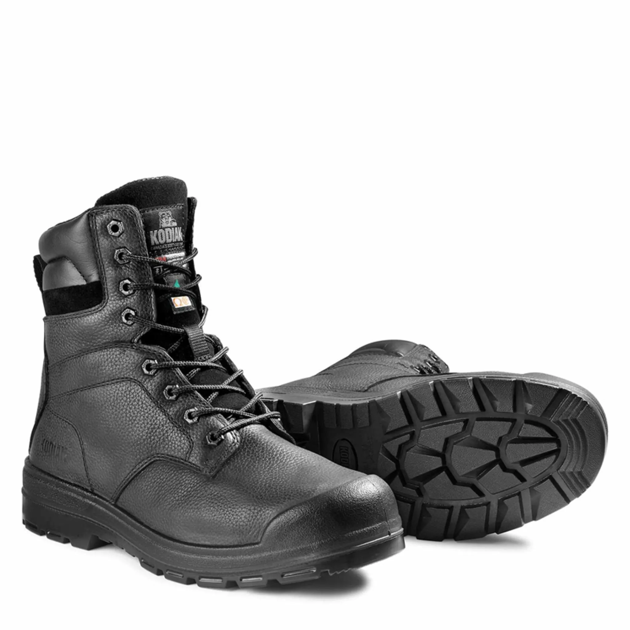 Kodiak Men's 8" Greb Steel Toe Safety Work Boots – Full Grain Leather, Thinsulate Insulation, Slip & Oil Resistant Outsole, CSA Approved | Sizes 7-15