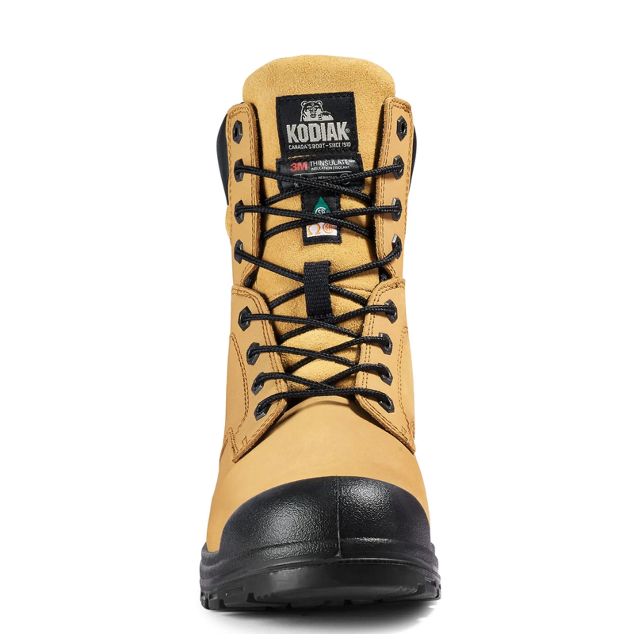 Kodiak Men's 8" Greb Steel Toe Safety Work Boots – Full Grain Leather, Thinsulate Insulation, Slip & Oil Resistant Outsole, CSA Approved | Sizes 7-15