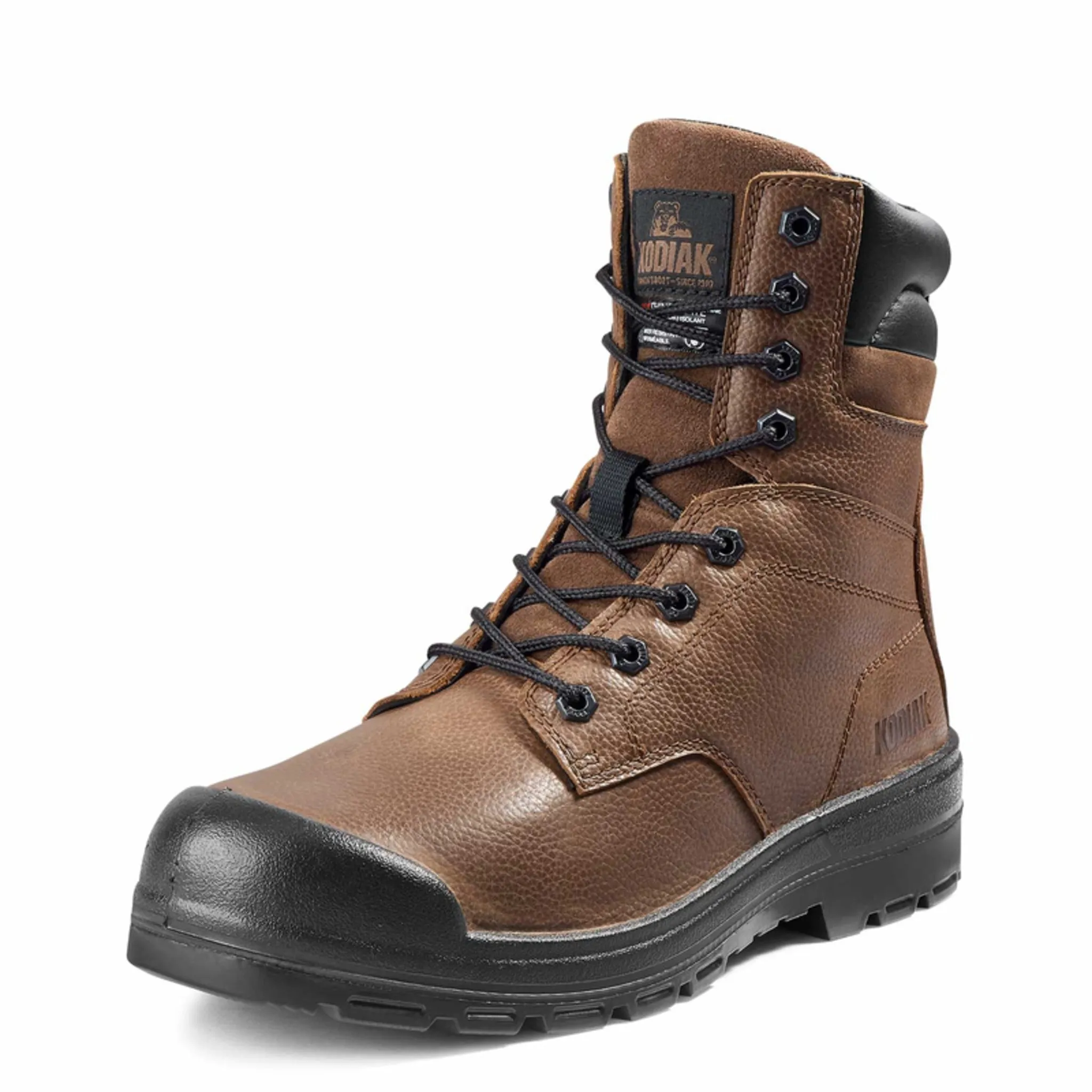 Kodiak Men's 8" Greb Steel Toe Safety Work Boots – Full Grain Leather, Thinsulate Insulation, Slip & Oil Resistant Outsole, CSA Approved | Sizes 7-15