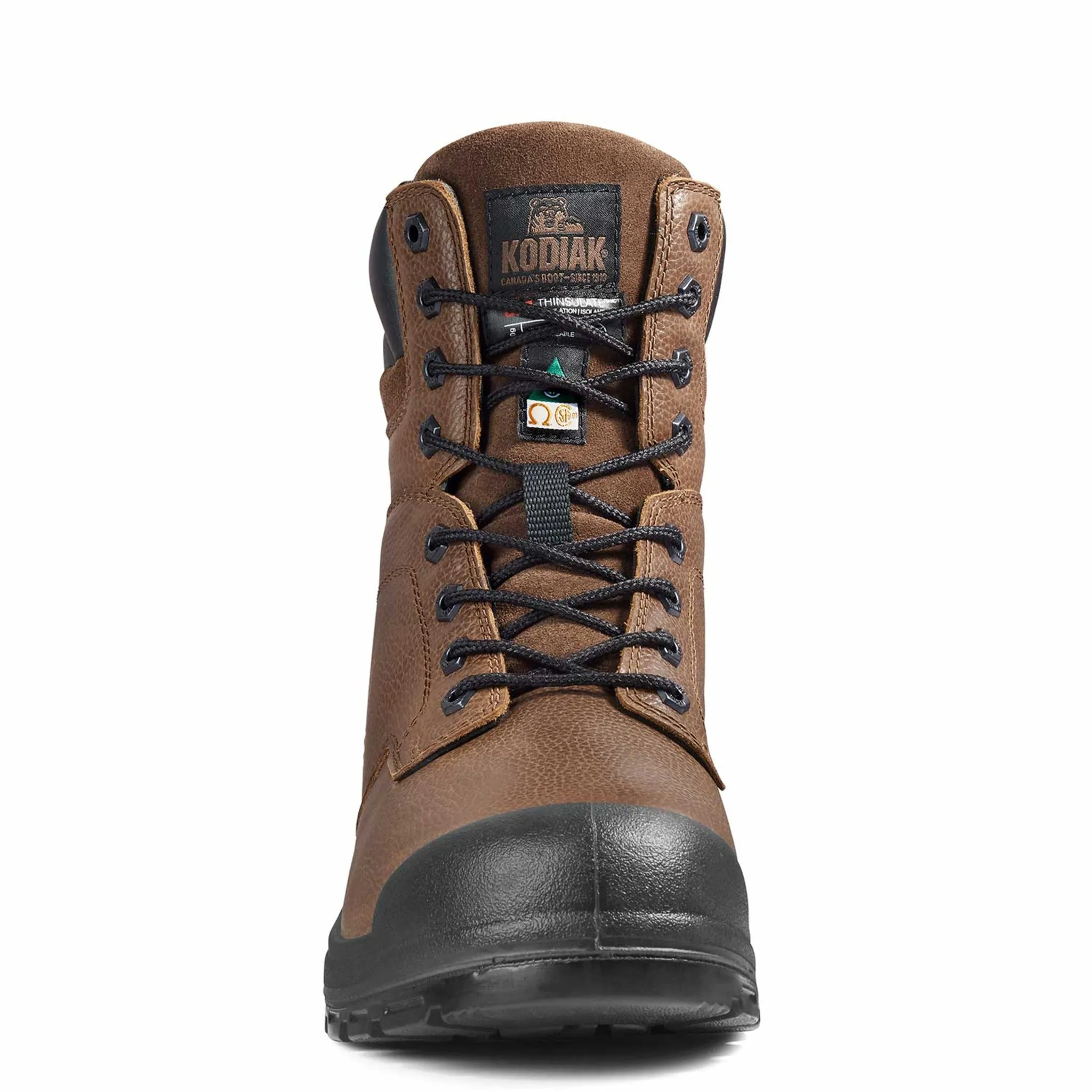 Kodiak Men's 8" Greb Steel Toe Safety Work Boots – Full Grain Leather, Thinsulate Insulation, Slip & Oil Resistant Outsole, CSA Approved | Sizes 7-15