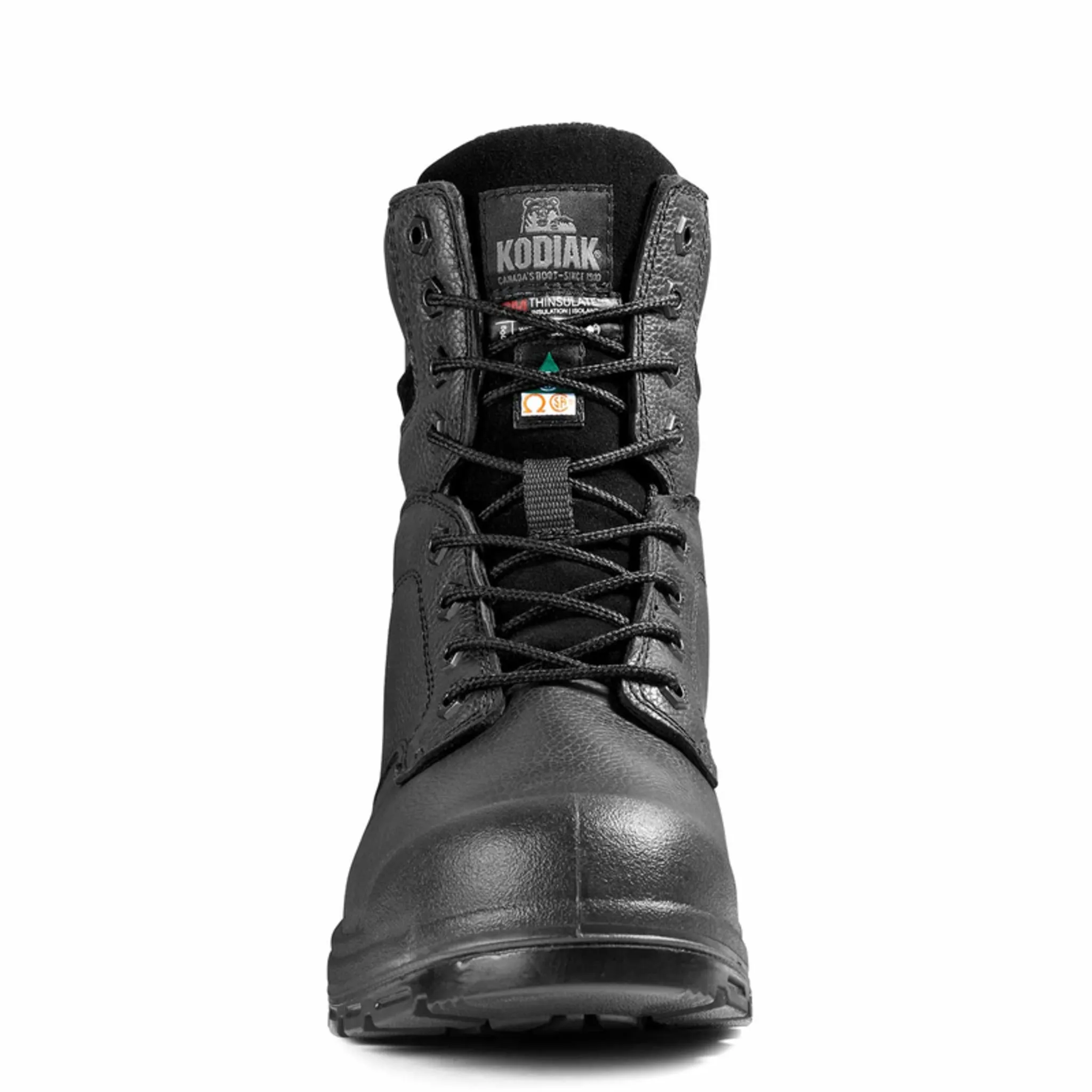 Kodiak Men's 8" Greb Steel Toe Safety Work Boots – Full Grain Leather, Thinsulate Insulation, Slip & Oil Resistant Outsole, CSA Approved | Sizes 7-15