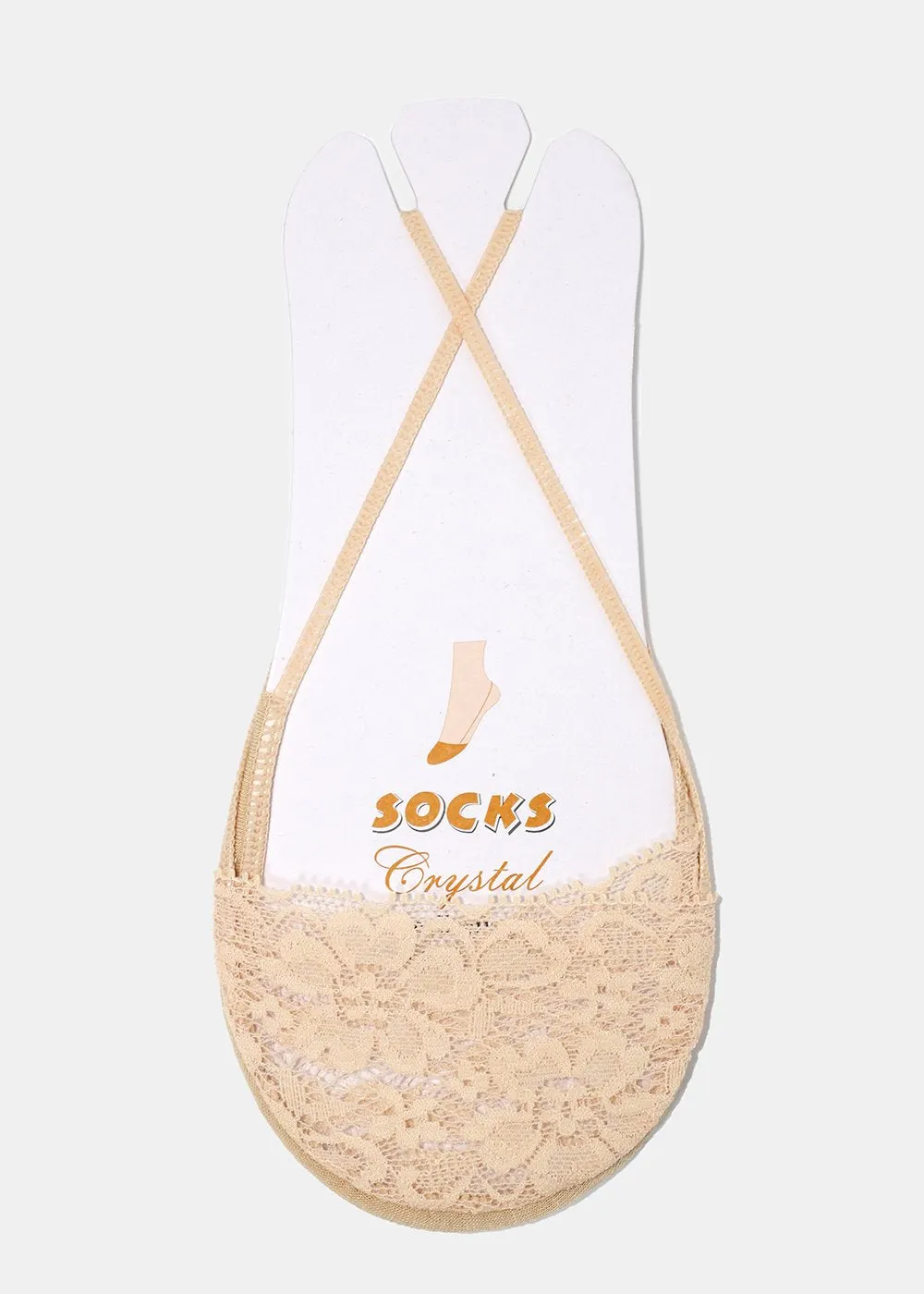 Lace Toe Slingback Socks