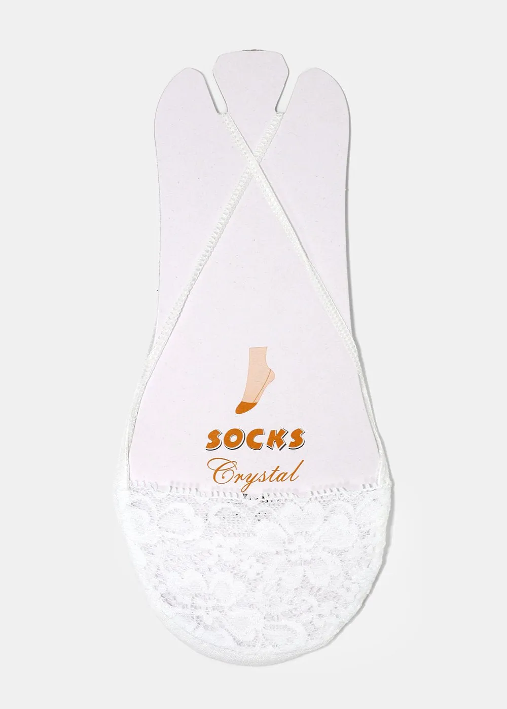 Lace Toe Slingback Socks