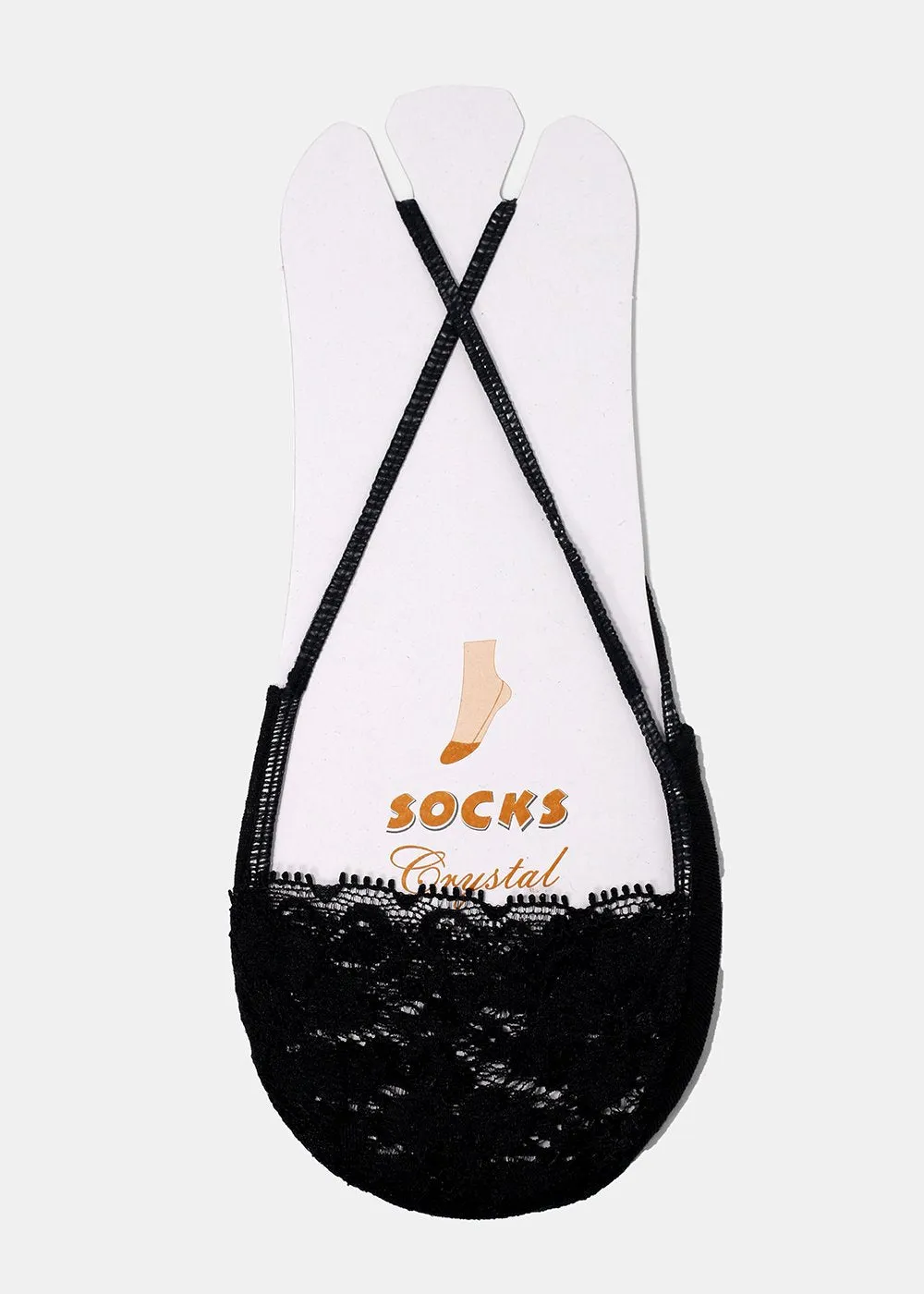 Lace Toe Slingback Socks