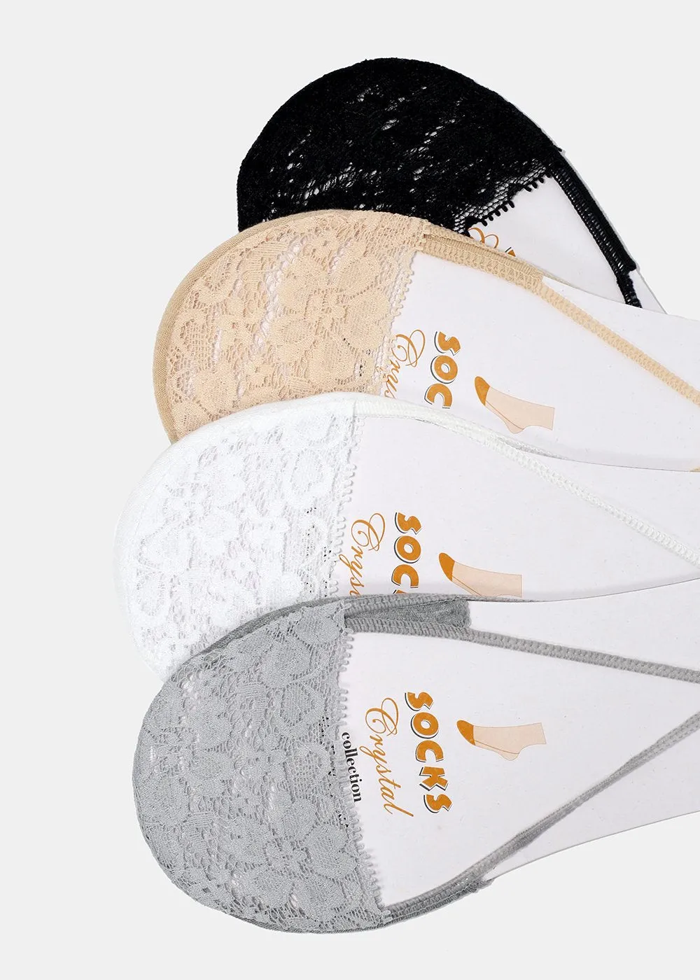 Lace Toe Slingback Socks