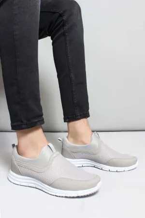 Men's Beige Slip-On Athletic Shoes - Wessi