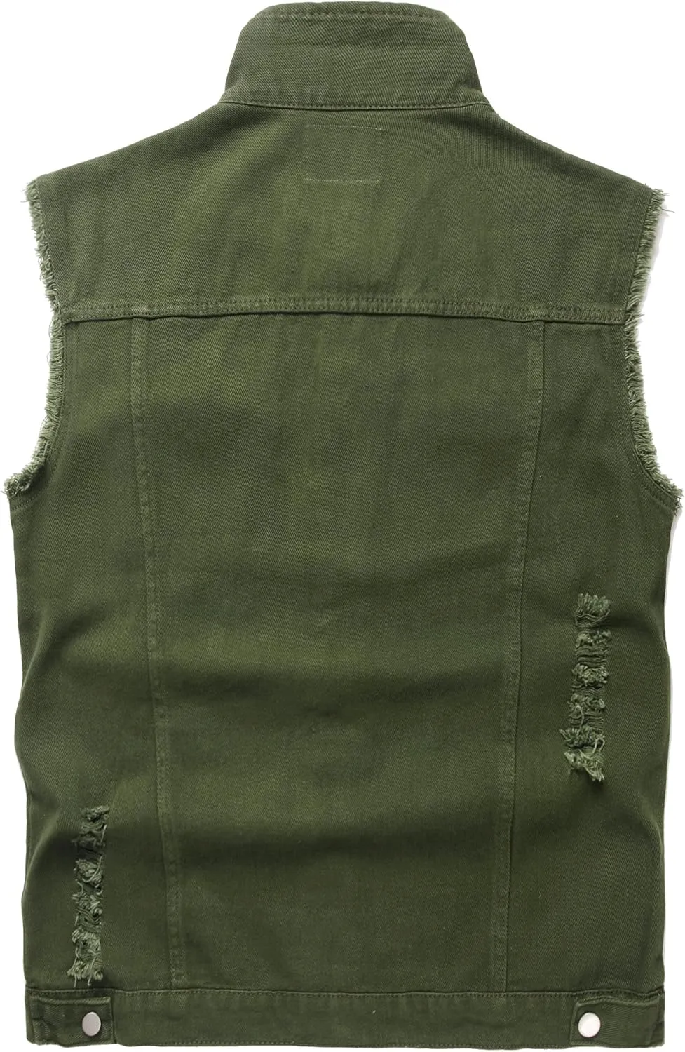 Men's Denim Vest,Sleeveless Jacket Slim Fit Vintage Casual Ripped Summer Jean Vest for Men