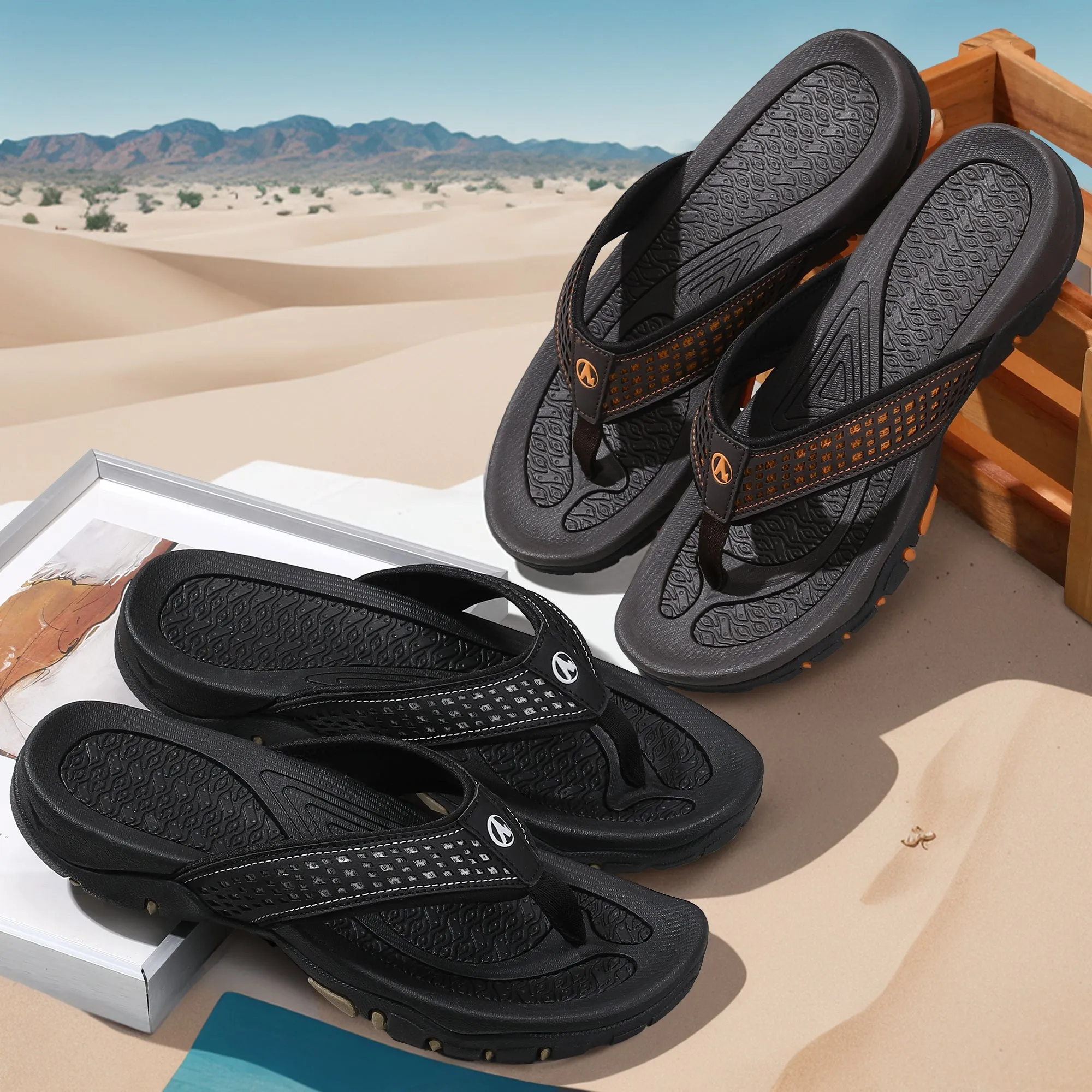 Mens Thong Sandals Indoor and Outdoor Beach Flip Flop