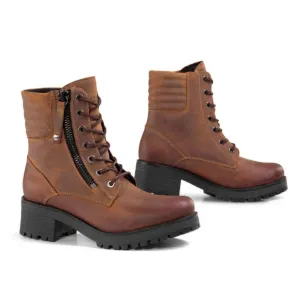 MISTY - Lady Leather Waterproof Motorcycle Boots - Brown