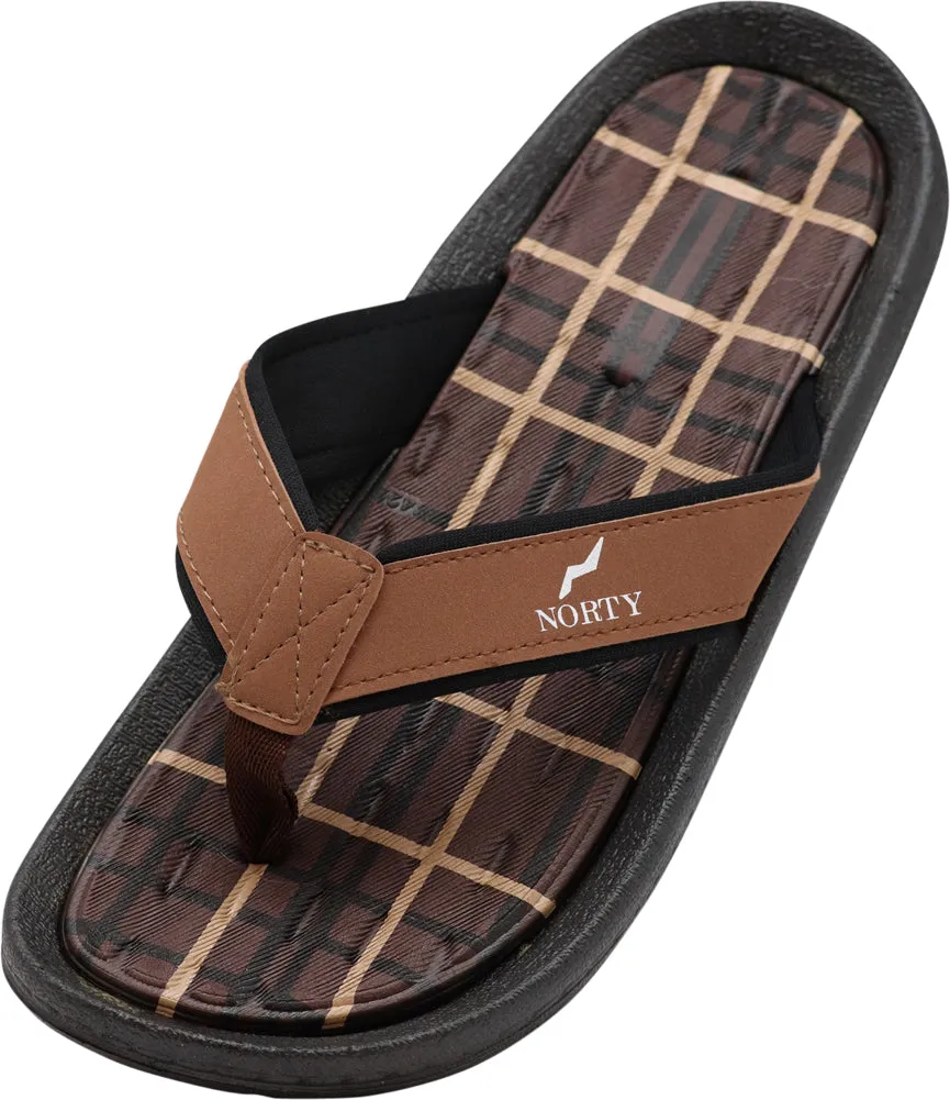 NORTY Men's Sandals for Beach, Casual, Outdoor & Indoor Flip Flop Thong Shoe