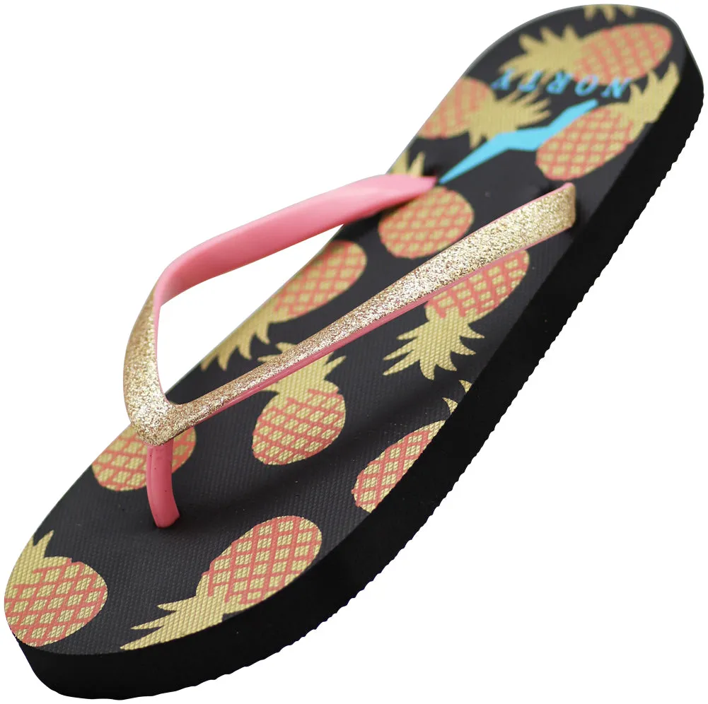 Norty Womens Flip Flops Casual Beach, Pool, Everyday Sandal Shoe