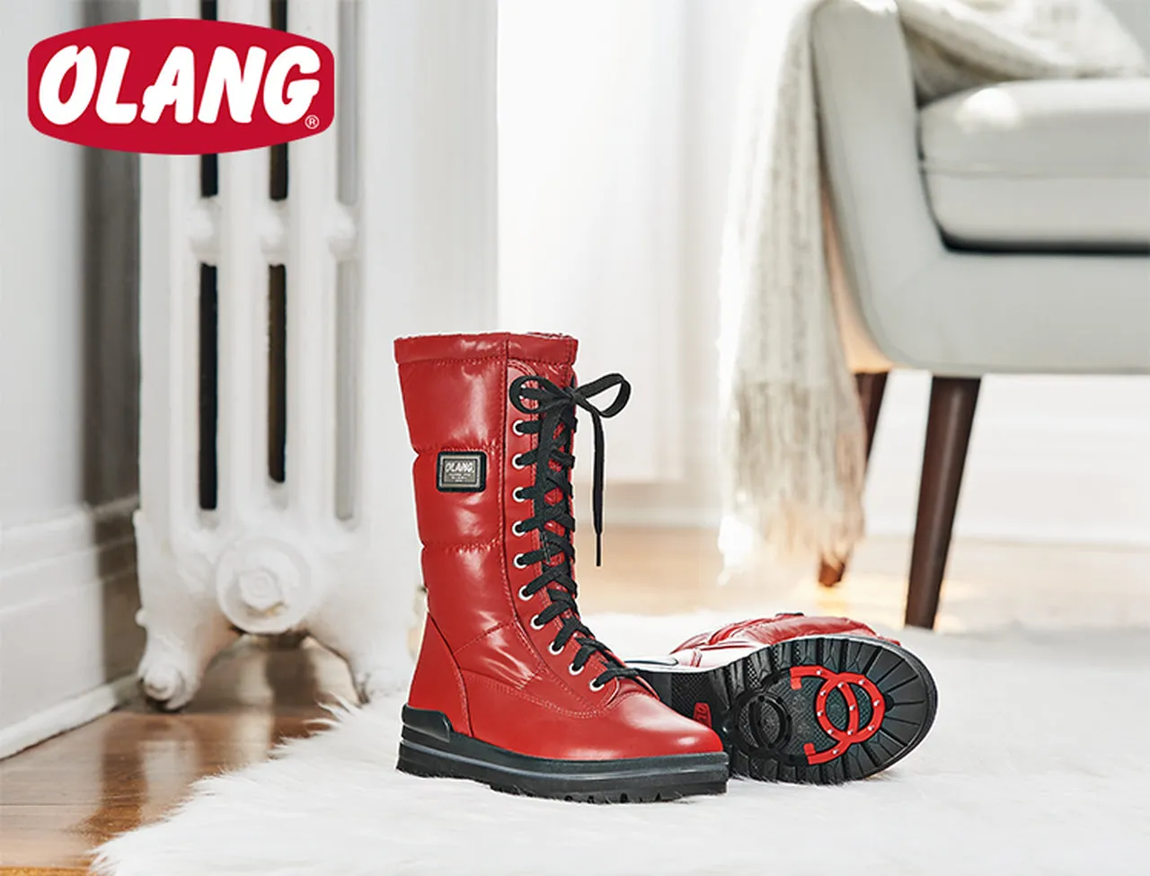 Olang Glamour 2 colours, Bianco and Rosso