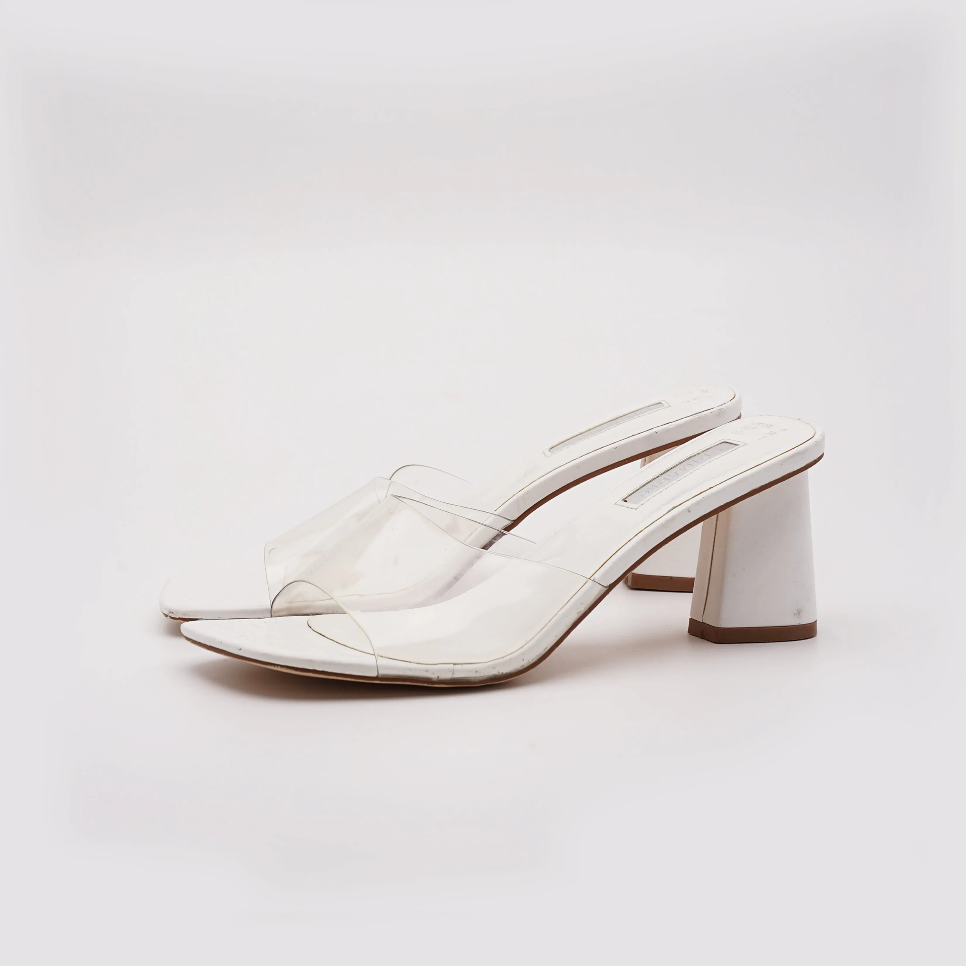 Primark Transparent trap Block Ankle Heel