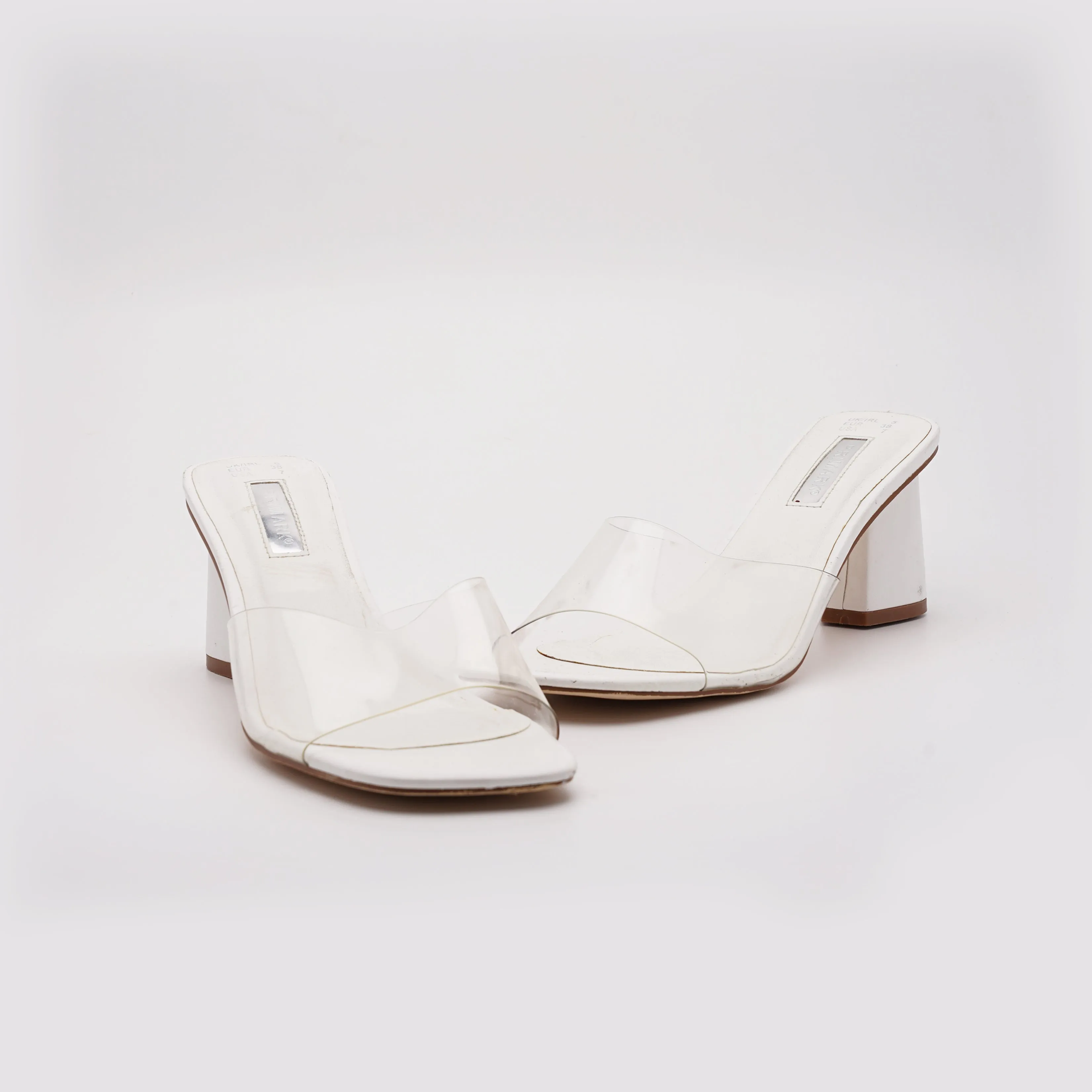 Primark Transparent trap Block Ankle Heel