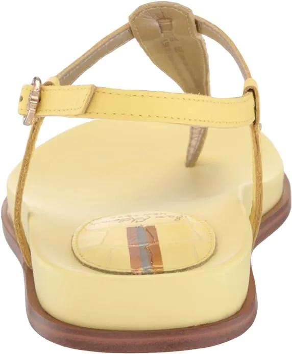 Sam Edelman Naomi Butter Yellow Slip On Open Toe Adjustable Ankle Straps Sandals