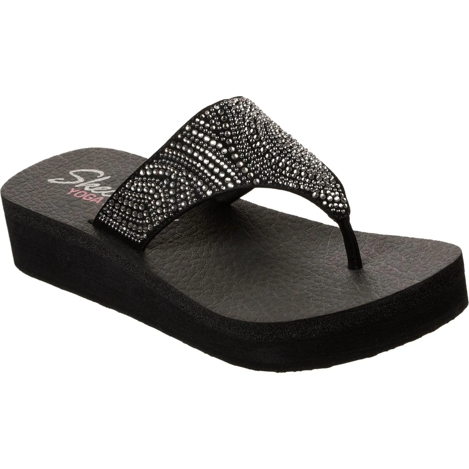 Skechers Vinyasa Stone Candy Slip On Toe Post Sandals
