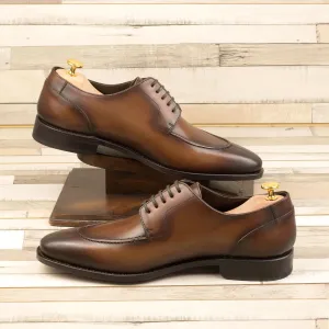 Split Toe Derby - Burnished Medium Brown