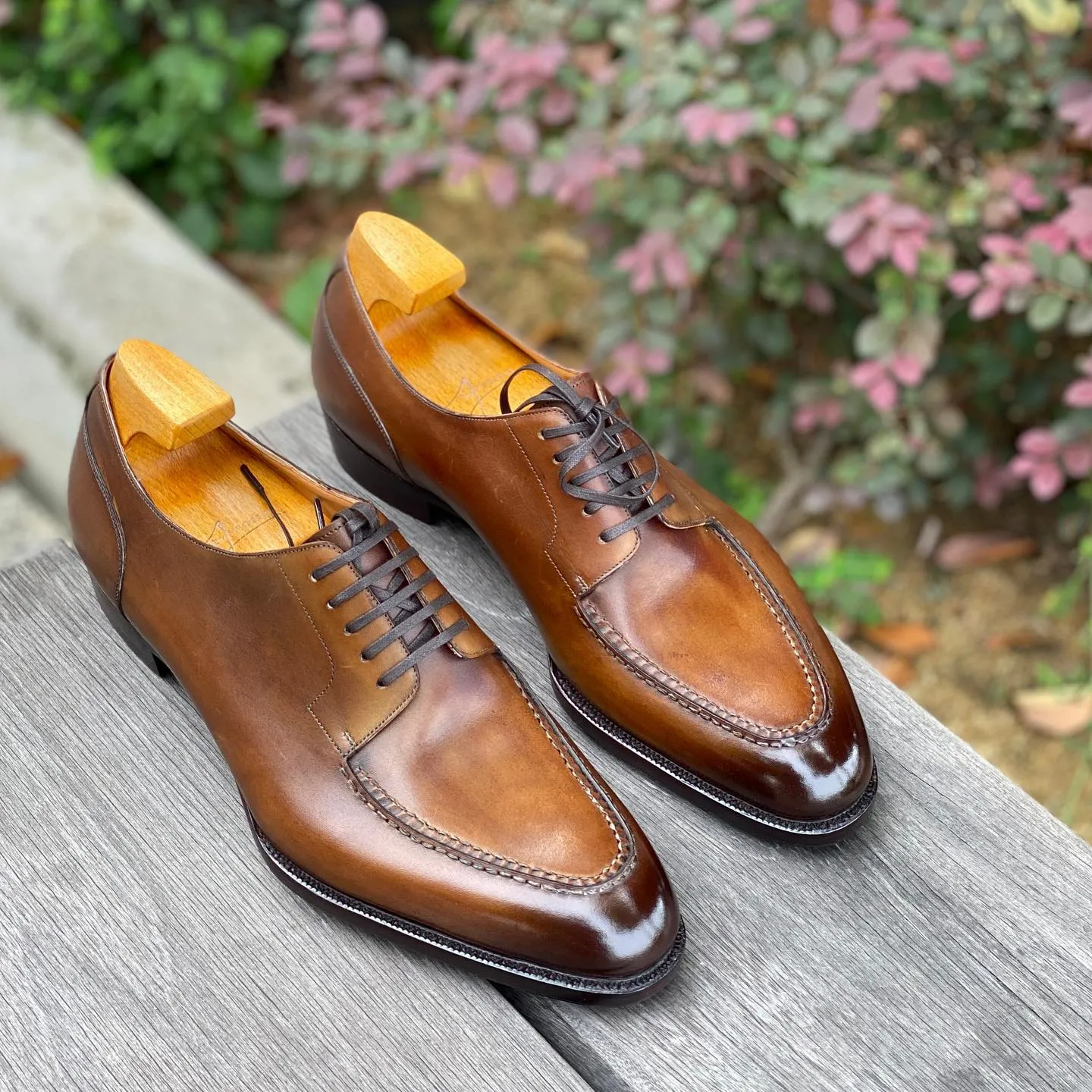 Tan Leather Lamria Split Toe Derby Shoes - Formal Shoes - AW24